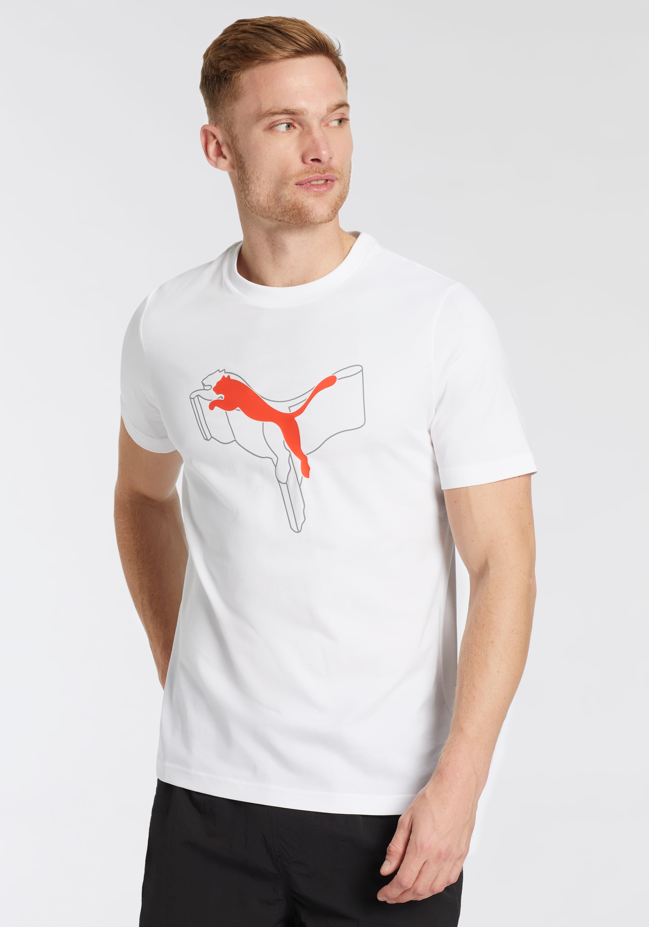 PUMA T-Shirt "ESS+ LOGO LAB CAT TEE" günstig online kaufen