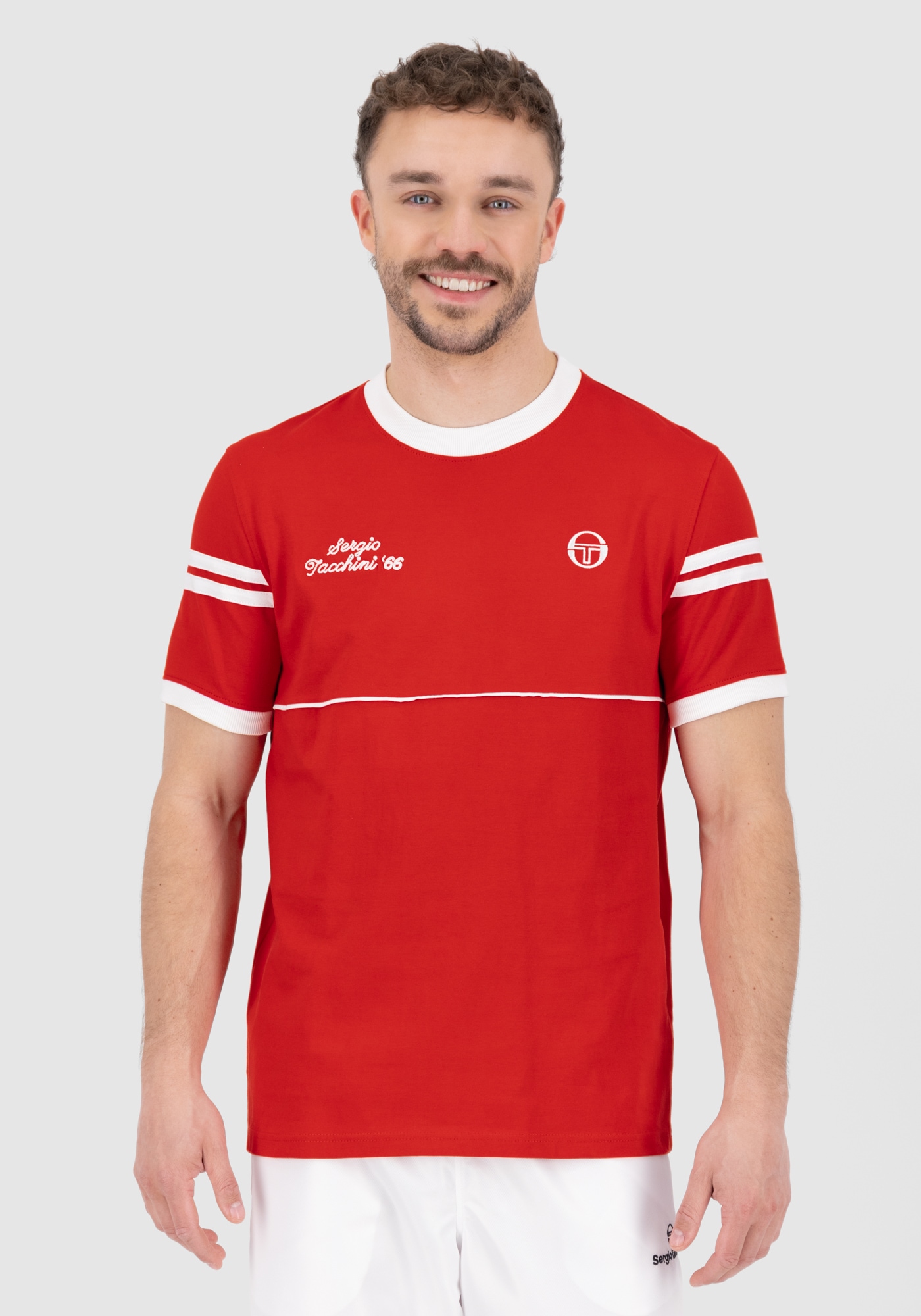 Sergio Tacchini T-Shirt »ORION DAVIS TEE Herren«, T-Shirt Herren, leichtes Kurzarmshirt, Sporttrikot, Outdoor, Sale