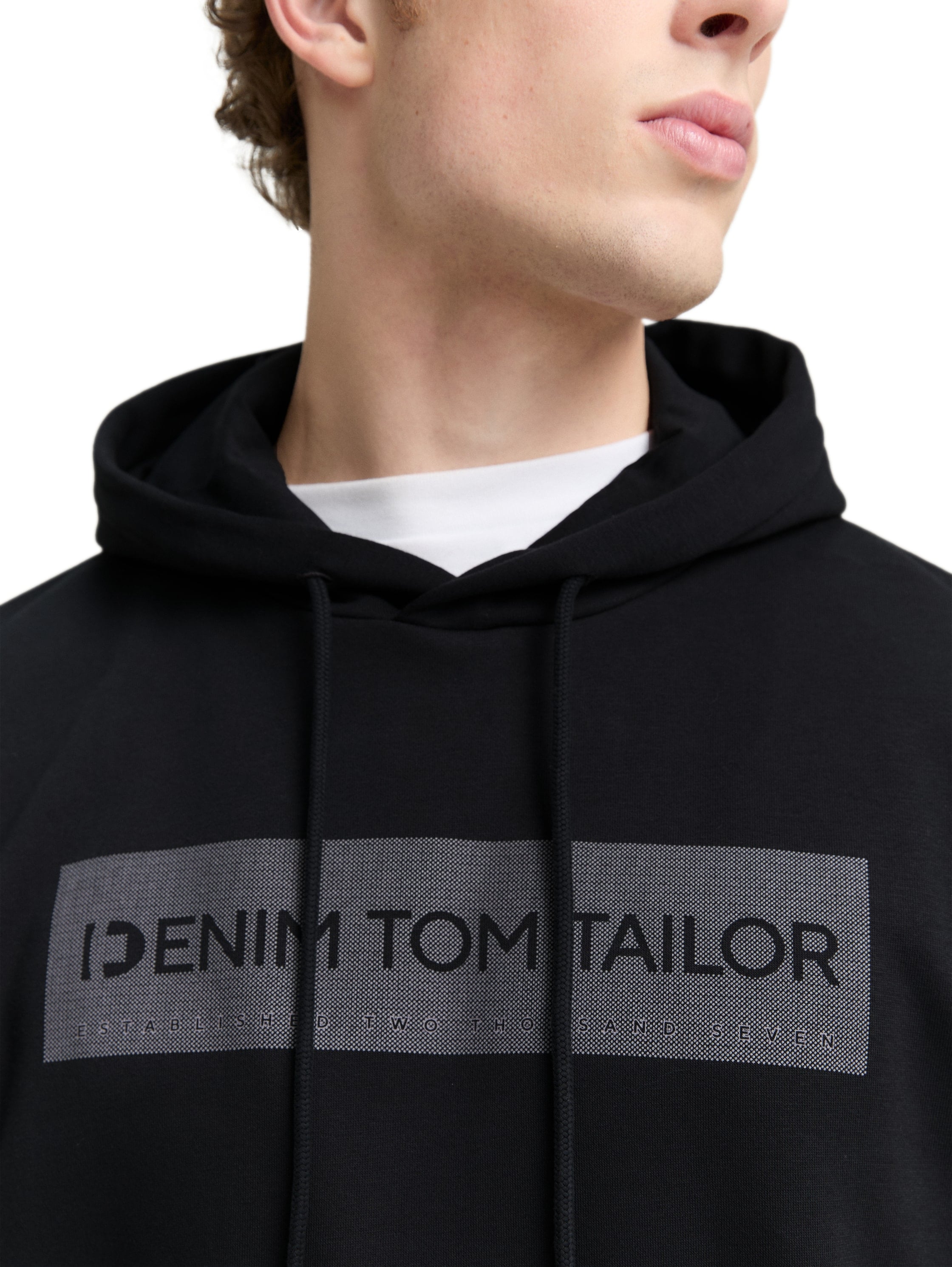 TOM TAILOR Denim Hoodie, mit Logo Print