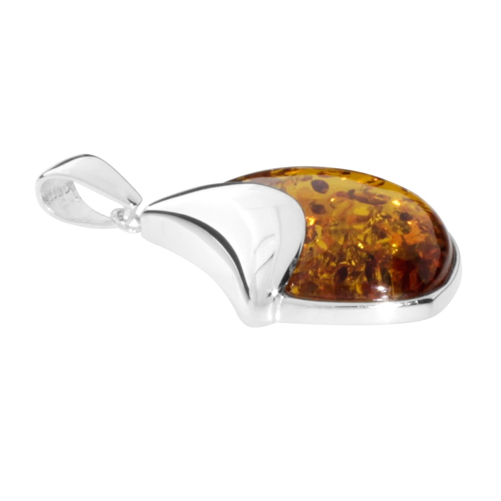 OSTSEE-SCHMUCK Kettenanhänger »- Jula 37 mm - Silber 925/000 - Bernstein«