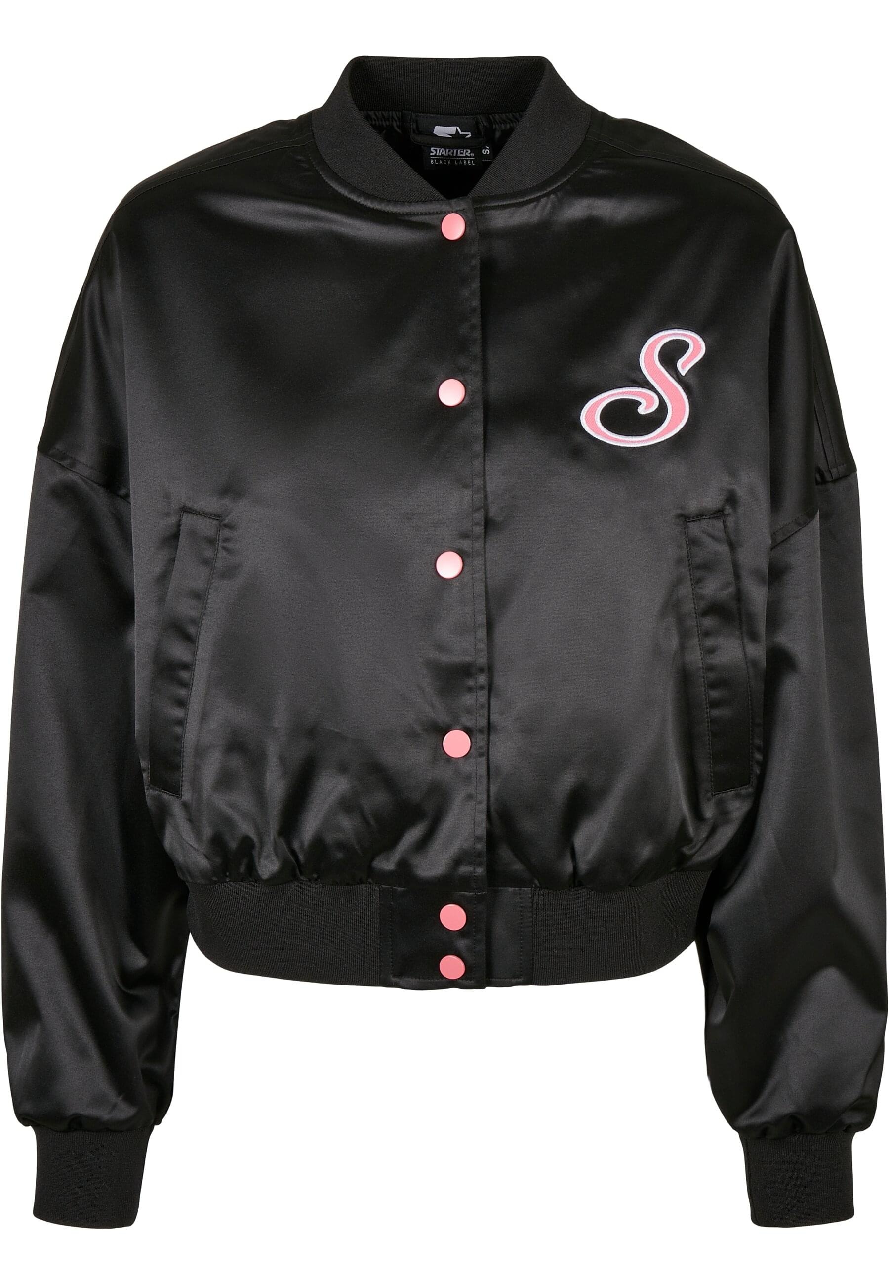 Starter Black Label Collegejacke "Starter Black Label Damen Ladies Starter Satin College Jacket", (1 St.), mit Kapuze