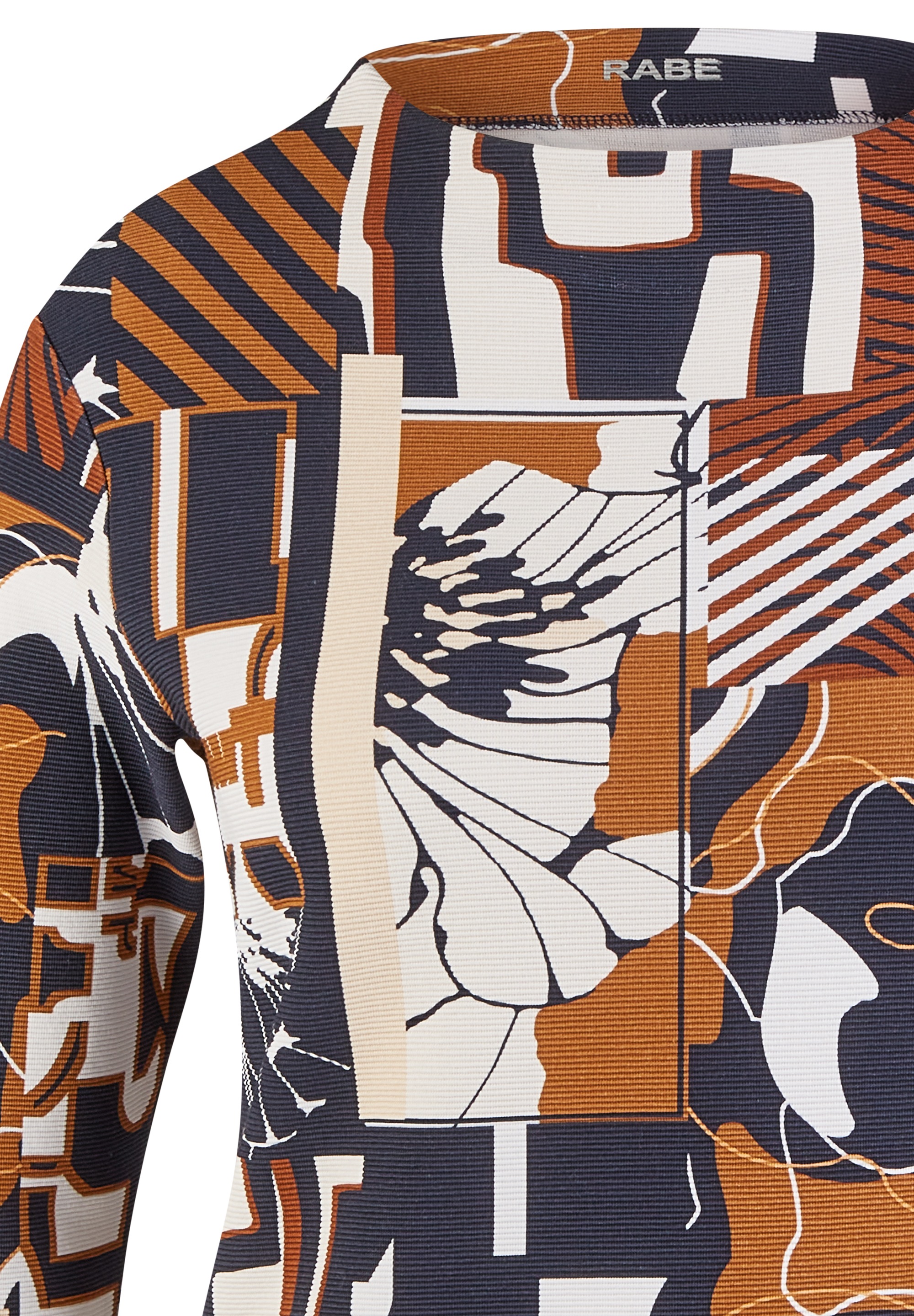 Rabe 3/4-Arm-Shirt, mit grafischem Muster