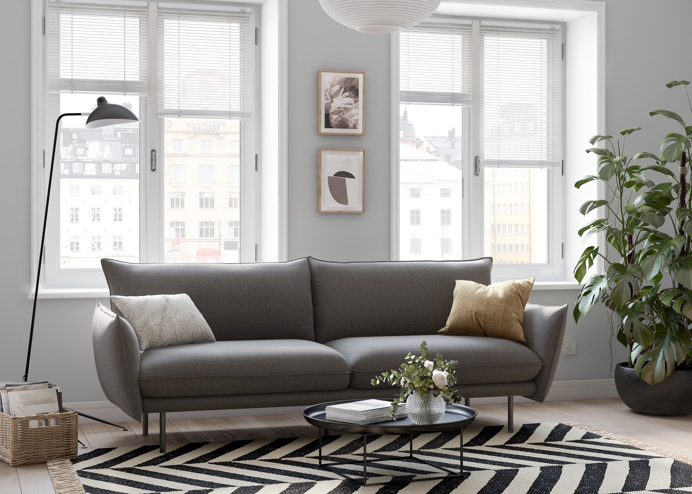 andas 3-Sitzer »Stine«, Besonderes Design durch Kissenoptik und Keder, by Morten Georgsen