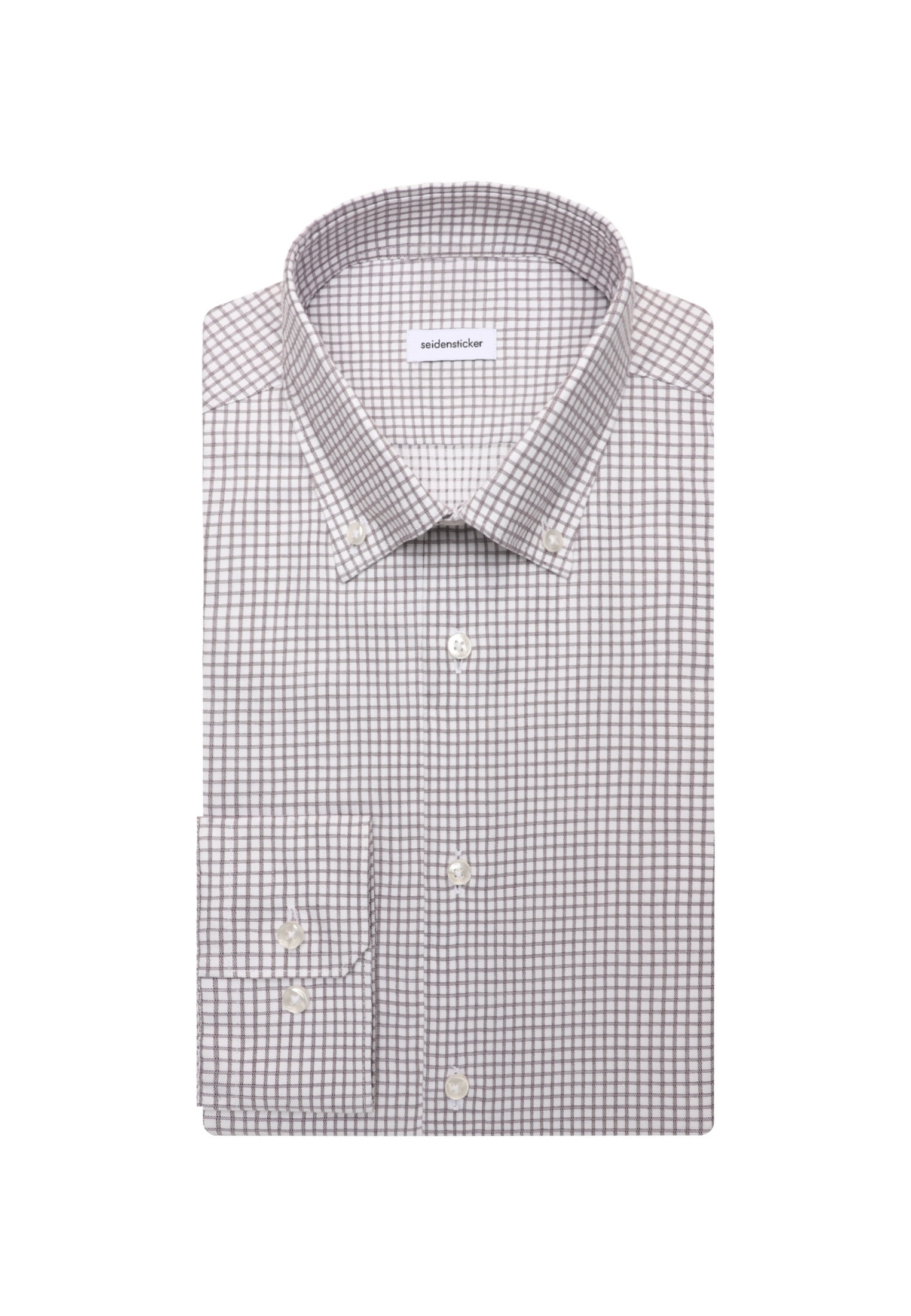 seidensticker Businesshemd »Schwarze Rose« Slim 1/1 Button-Down-Kragen Karo