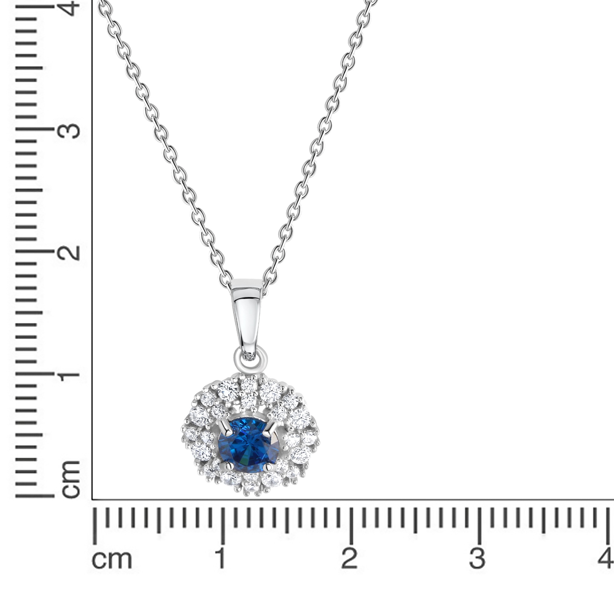 Vivance Kette mit Anhänger »925-Sterling Silber rhodiniert Zirkonia«