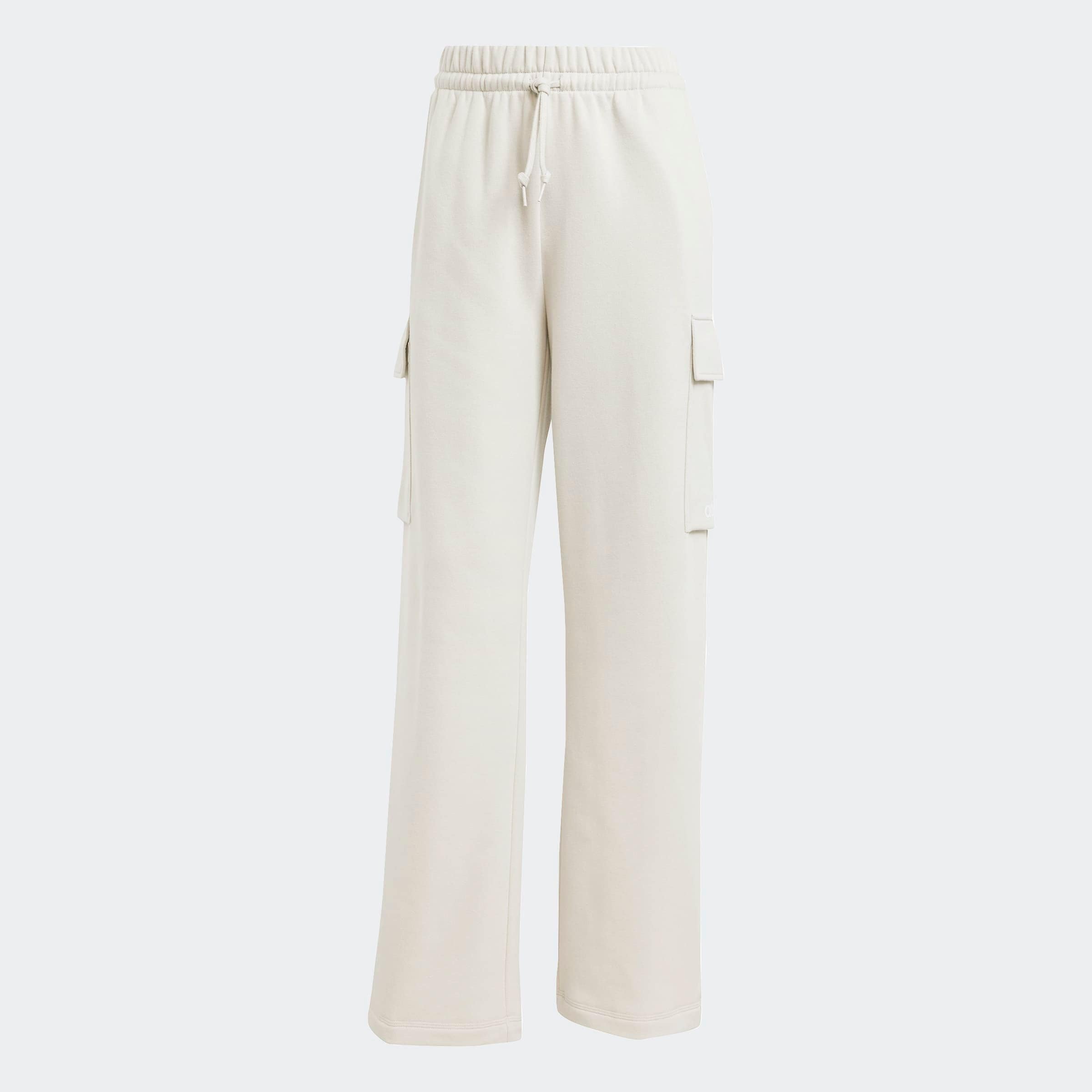 adidas Sportswear Sporthose »W LIN FL CARGO«, (1 tlg.), Cargohose mit flauschiger Innenseite, regulär geschnitten, hoher Bund