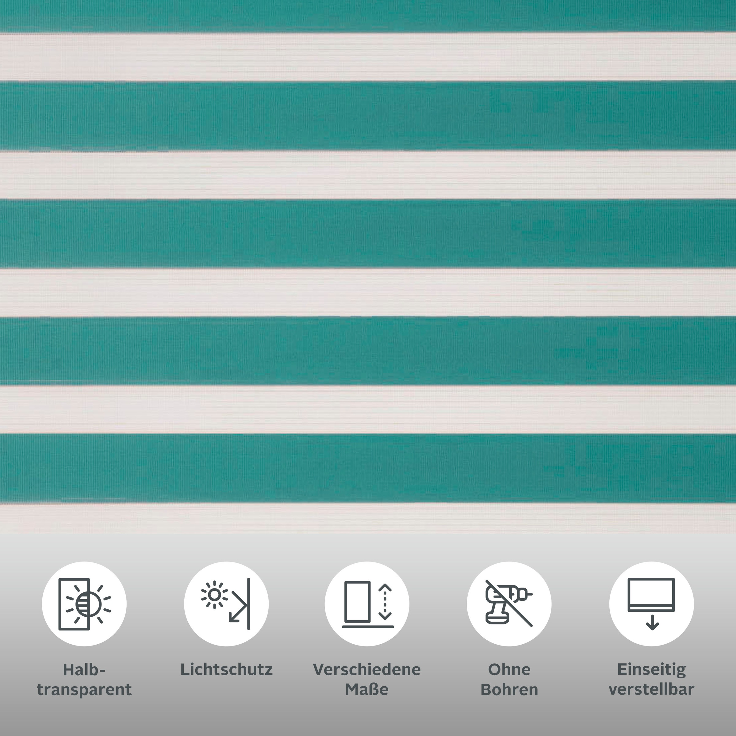 Thumbnail - my home Doppelrollo "MARANO" Lichtschutz Sichtschutz  Verdunkelung ohne Bohren freihängend Fixmaß, Bestseller mit über 6...