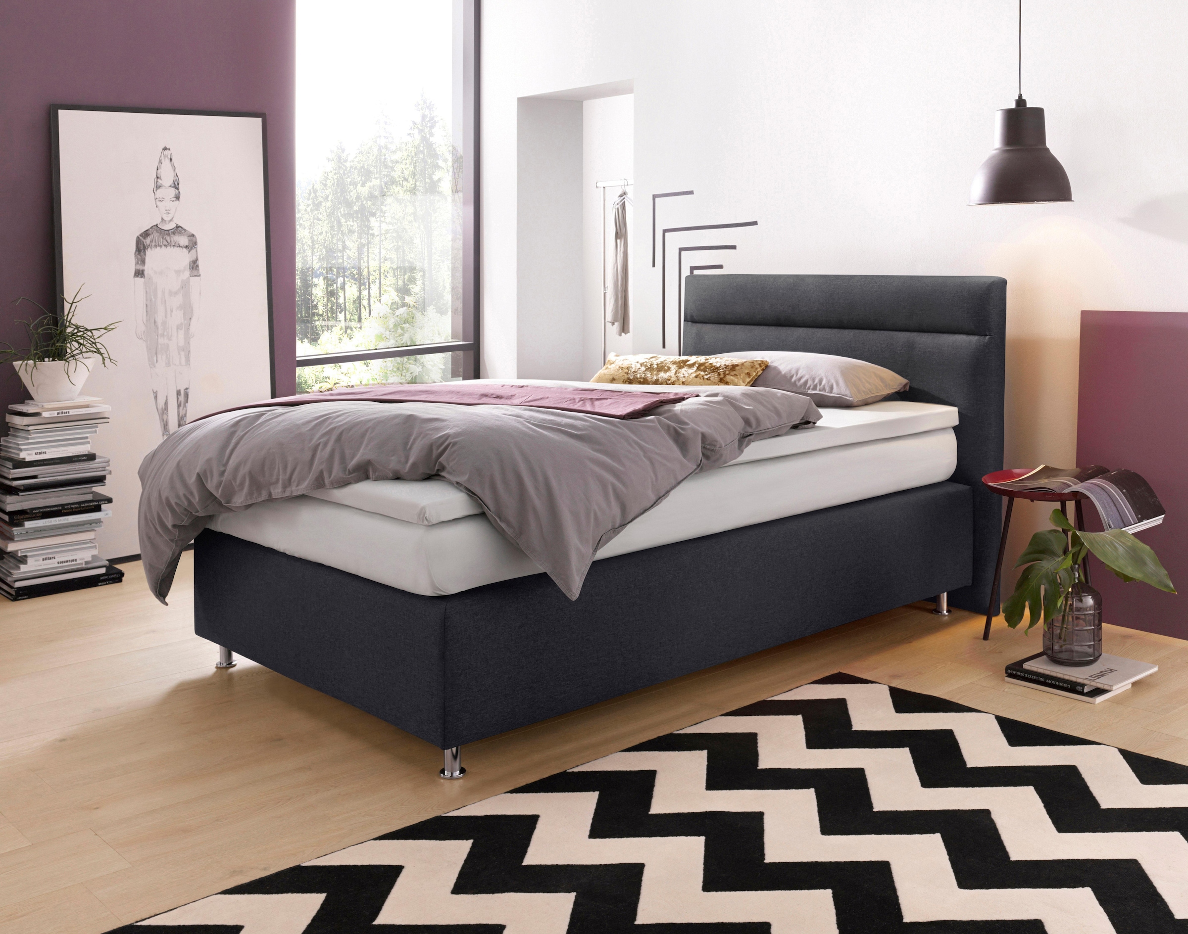 Westfalia Schlafkomfort Boxspringbett, wahlweise mit LED-Beleuchtung günstig online kaufen