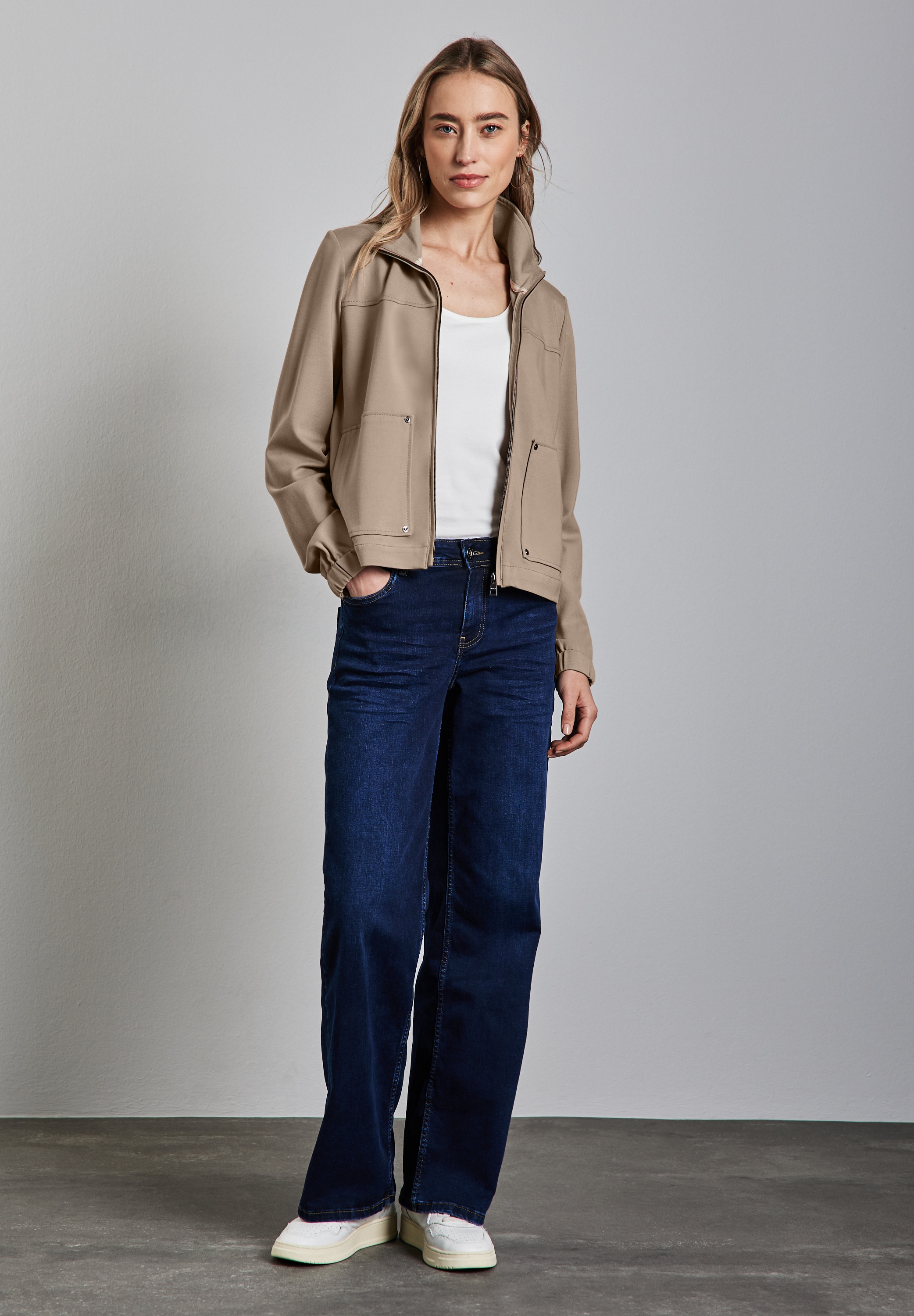 STREET ONE Kurzjacke, ohne Kapuze, mit Stehkragen