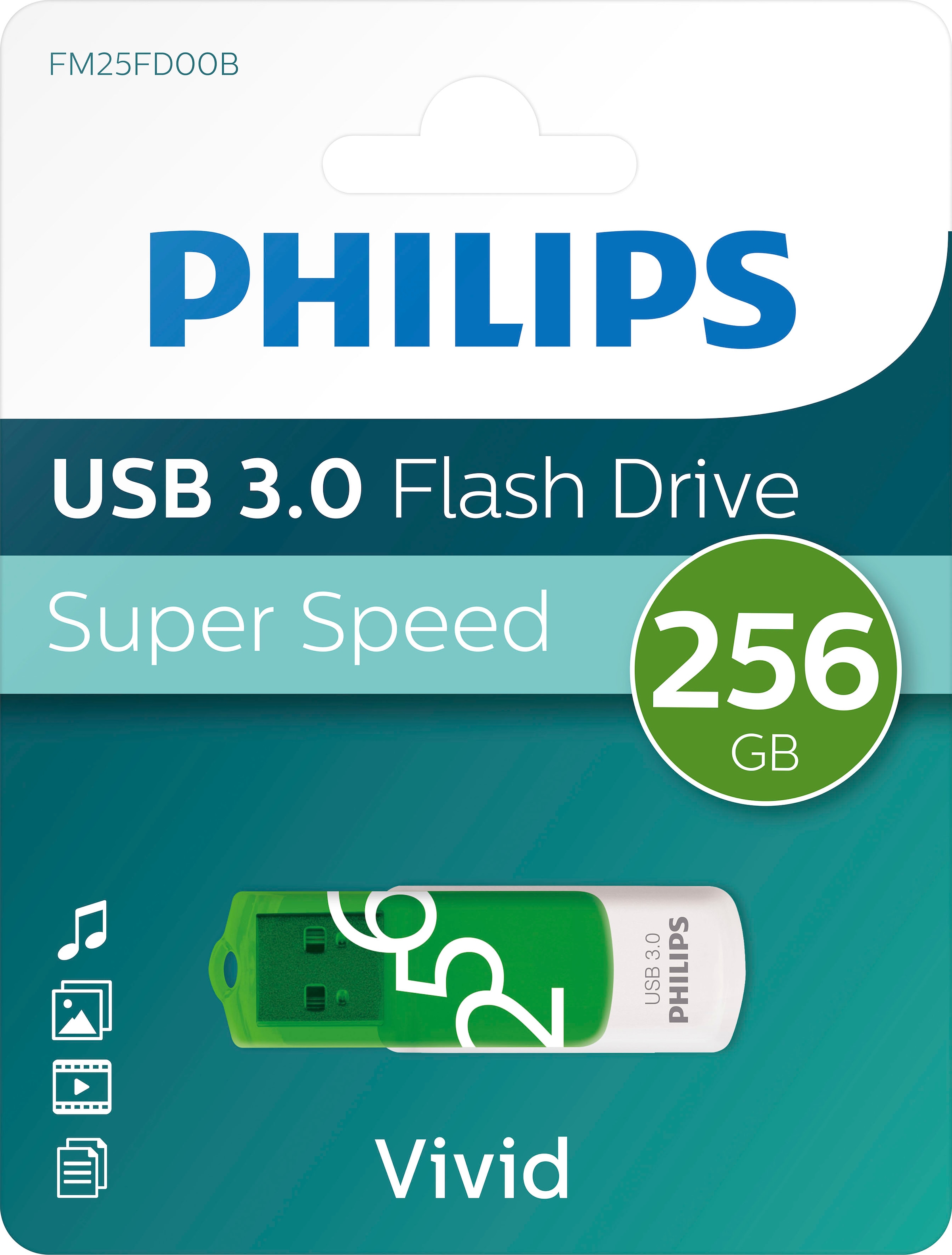 Philips USB-Stick »Vivid Edition 256GB«, (USB 3.0 Lesegeschwindigkeit 100 MB/s)
