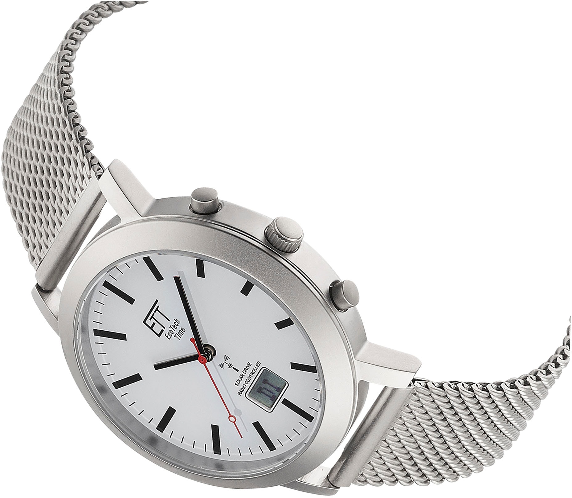 ETT Funkuhr »Station Watch, EGS-11579-11M«, Armbanduhr, Herrenuhr, Datum, Solar