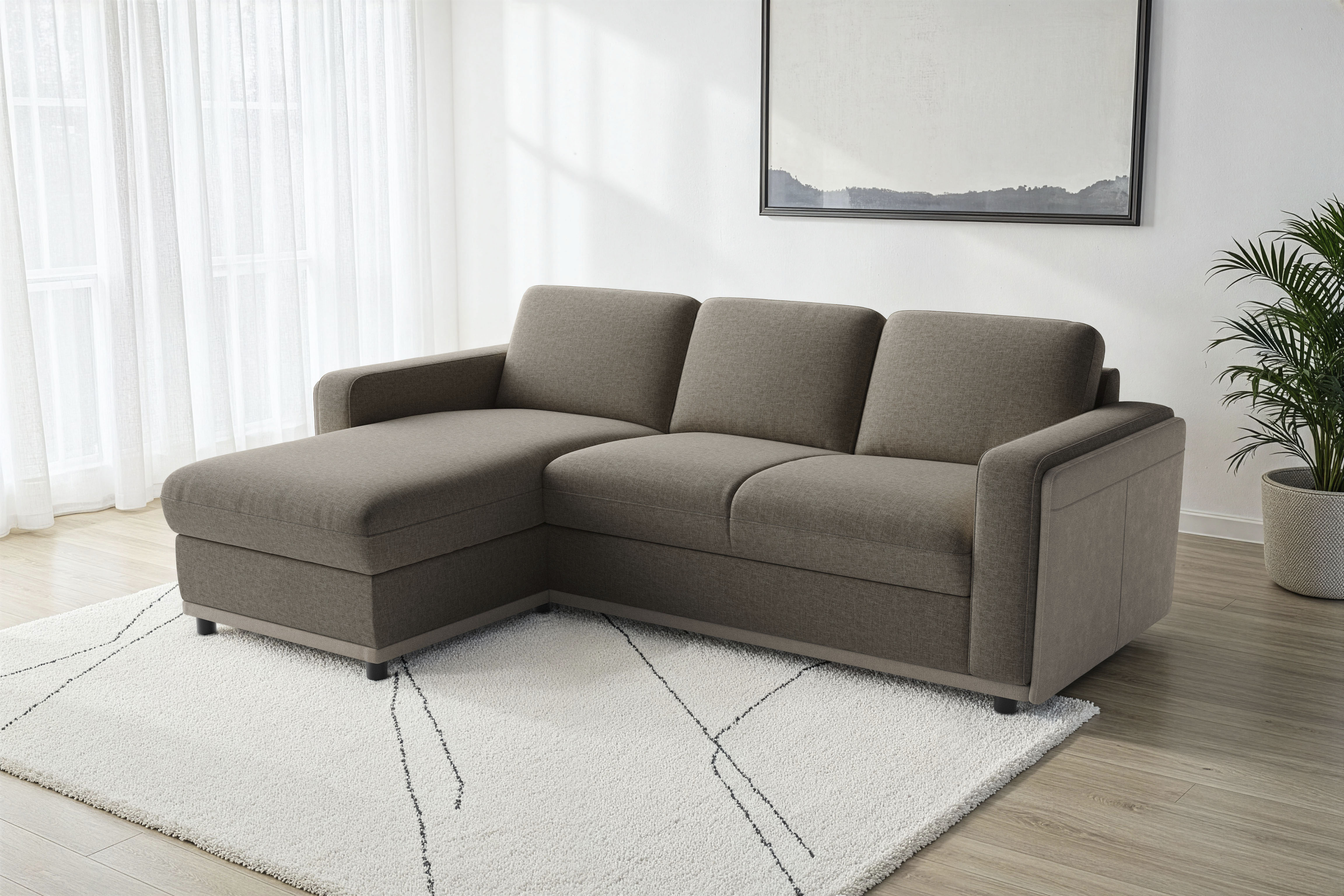 sit&more Ecksofa "Cordoba" wahlweise mit Schlaffunktion und Bettkasten oder Stauraum