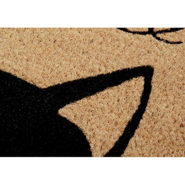 Black Friday HANSE Home Fußmatte »Kokos Watching Cat«, rechteckig, Kokos,  Schmutzfangmatte, Outdoor, Rutschfest, Innen, Kokosmatte, Flur | BAUR