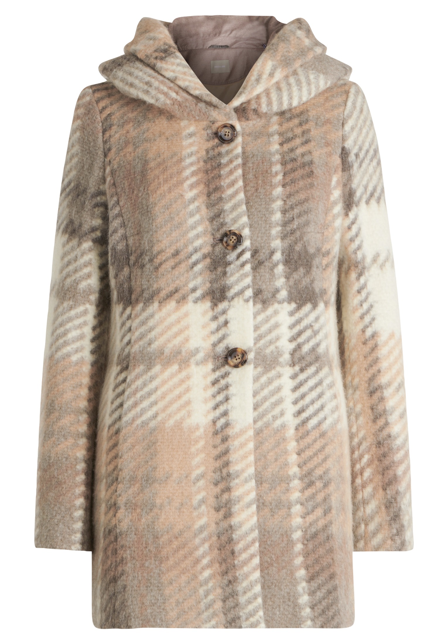 Amber & June Kurzjacke "Amber & June Damen Kurzmantel mit Kapuze", mit Kapu günstig online kaufen