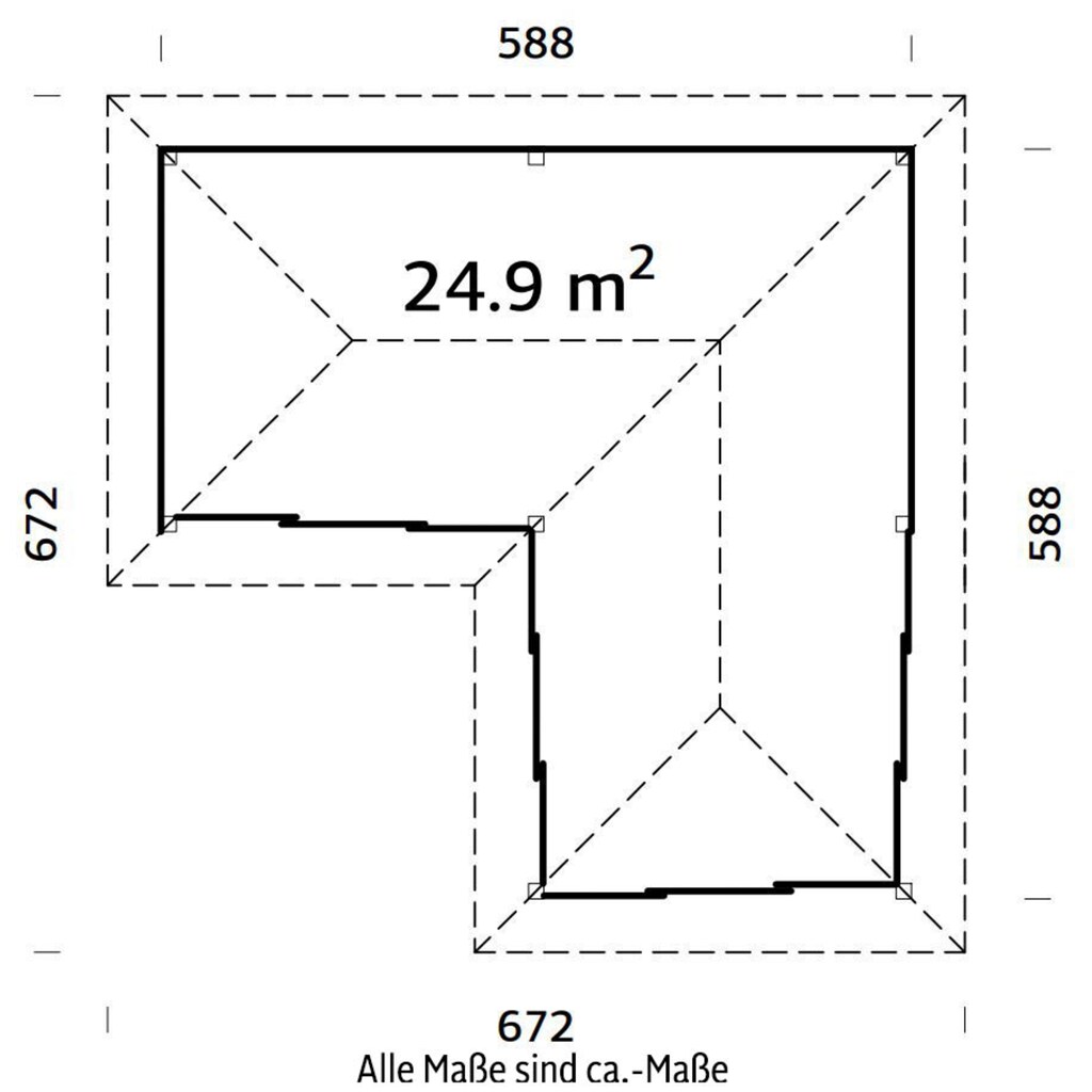 Palmako Holzpavillon »Bianca 24,9 m² Set 4«