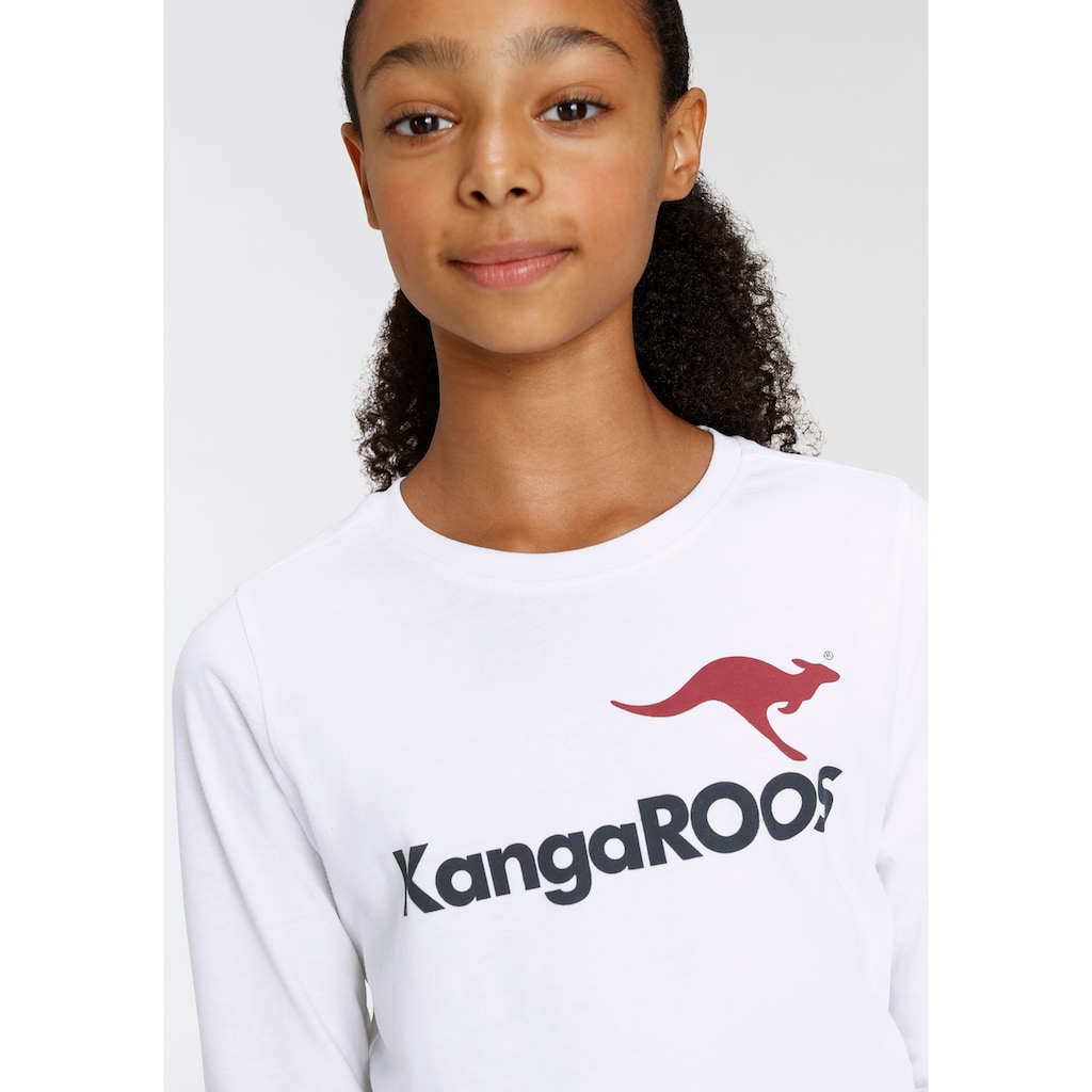 KangaROOS Langarmshirt »Basic Logo«