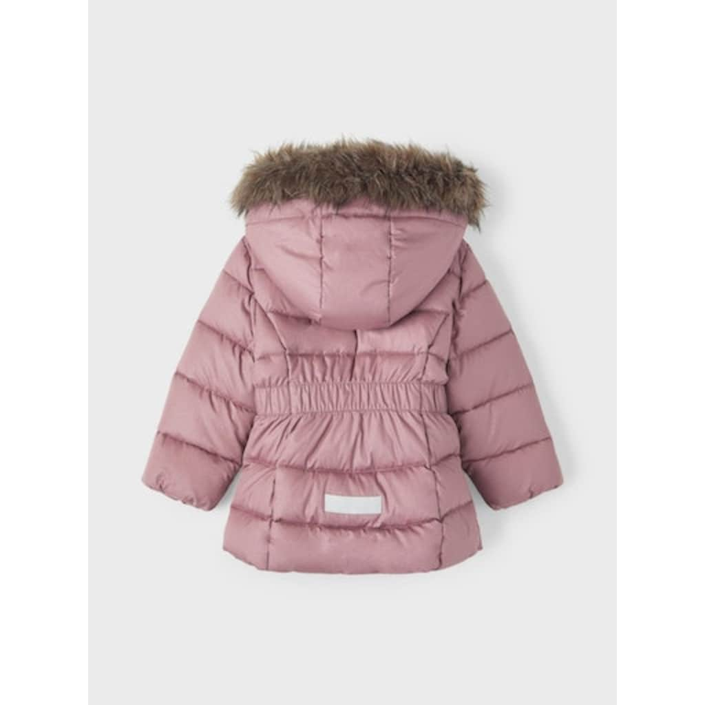 Name It Steppjacke »NMFMERETHE JACKET3 GLITTER NOOS«, mit Kapuze