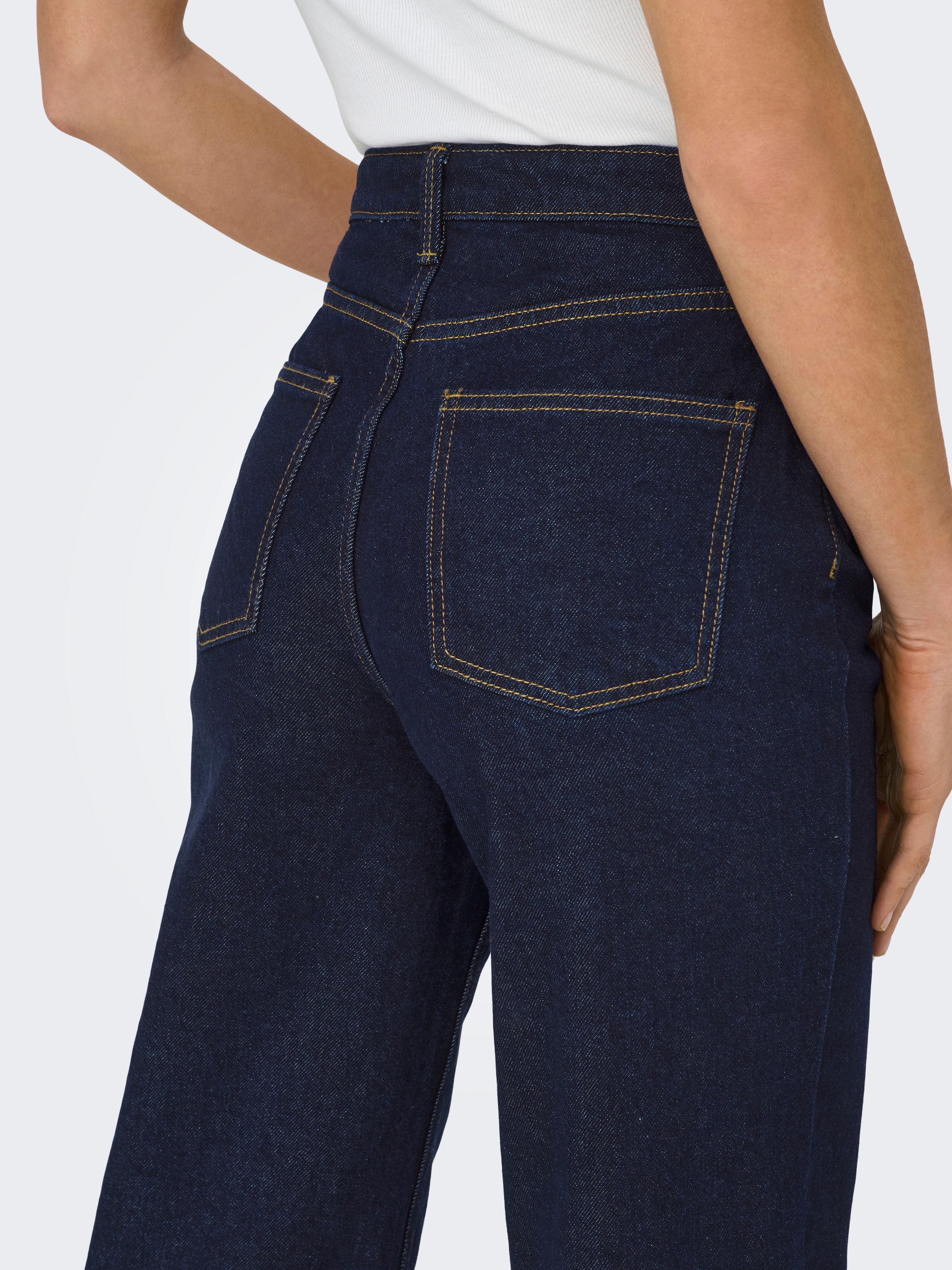 ONLY High-waist-Jeans "ONLJUICY HW WIDE RINSE DNM MAS763 NOOS" Baumwollmisc günstig online kaufen