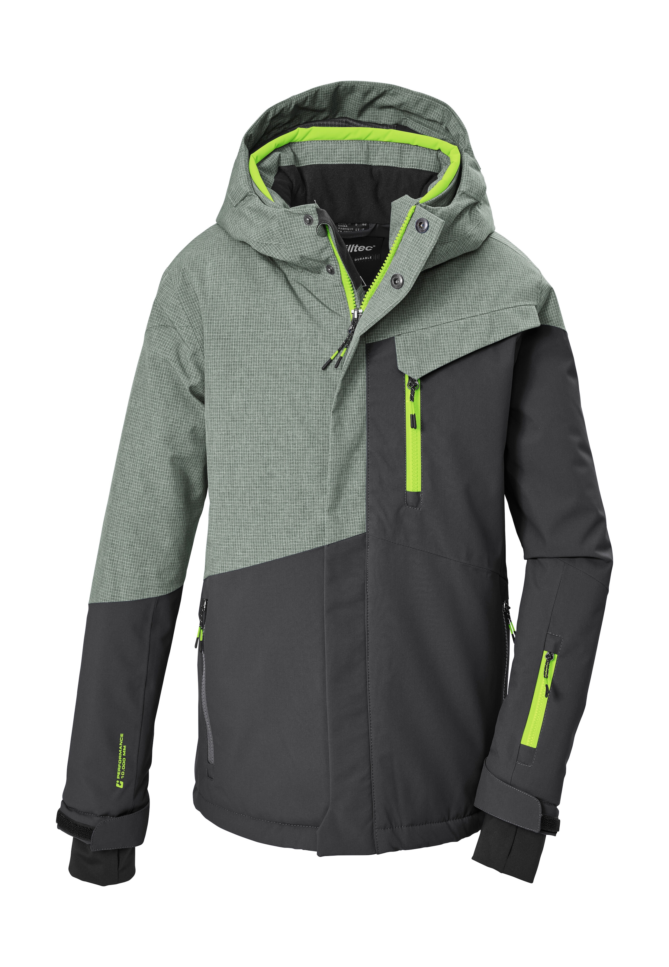 Killtec "KSW 211 BYS SKI JCKT" Wind- und wasserdichte Skijacke mit verstellbarer Kapuze