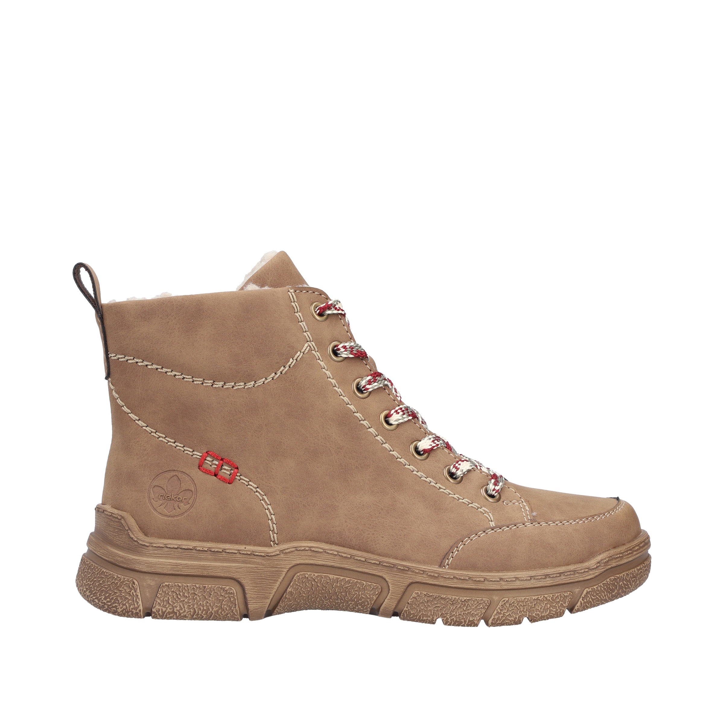 Rieker Winterboots  Schnürboots, Schnürstiefelette mit Warmfutter und Ziersteppung