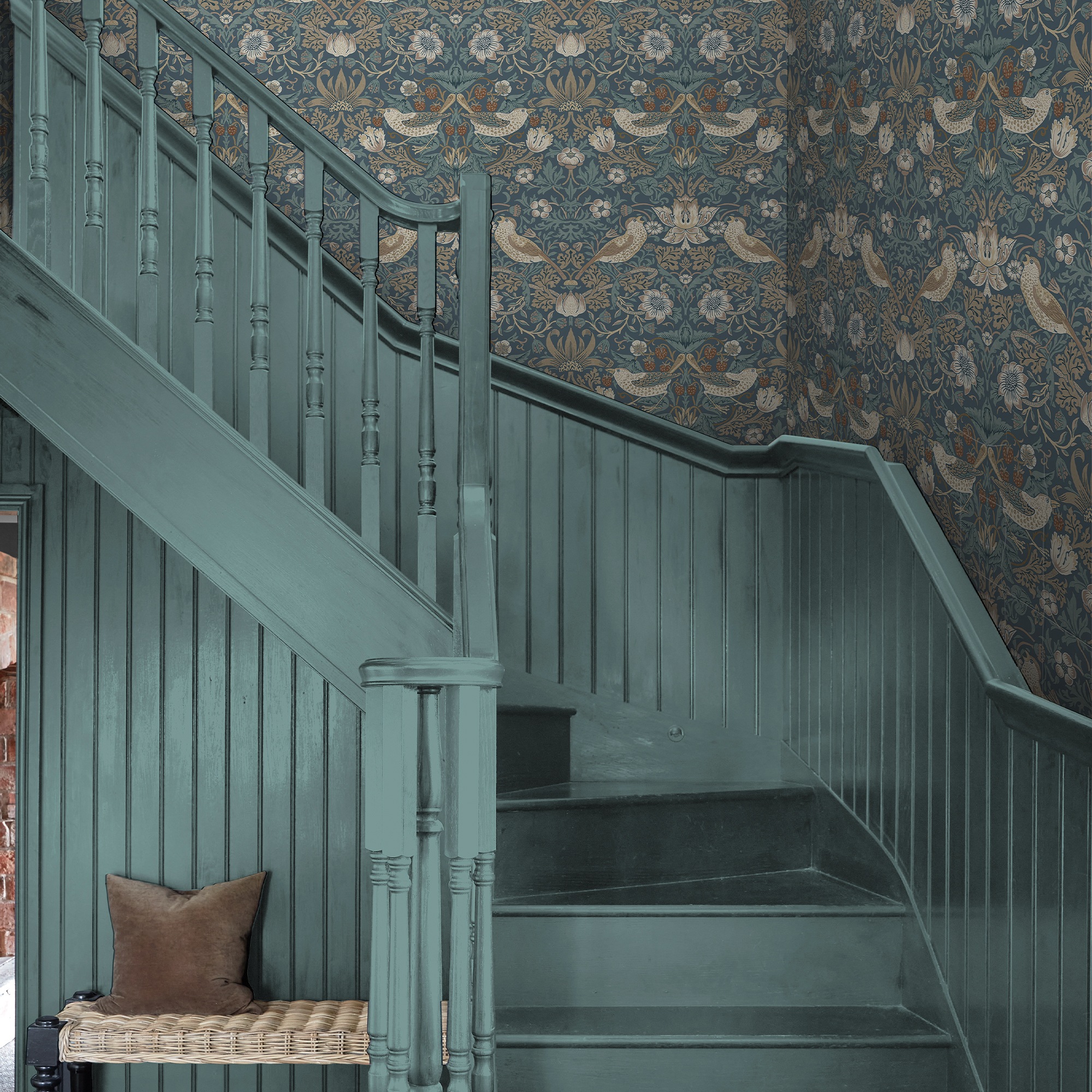 WILLIAM MORRIS AT HOME Vliestapete "Strawberry Thief" Motiv glatt Design Tapeten
