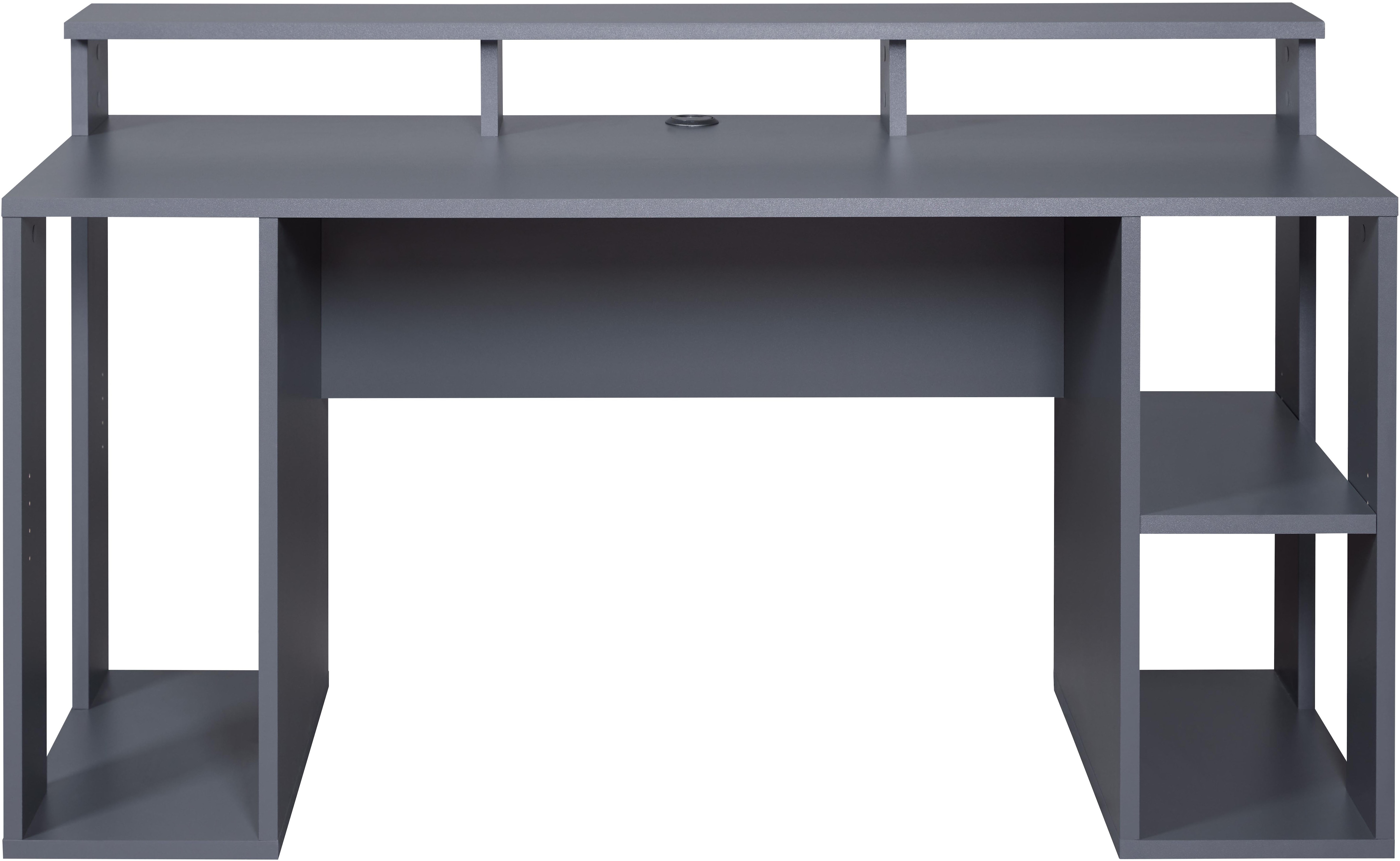 Inter Link Gamingtisch "Match Point, Schreibtisch anthrazit, Tower Fach, Monitor Ablage" 1 Stk. tlg. Für Gaming & Home Office, Kabelmanagement; BxTxH: 160 x 67 x 91 cm