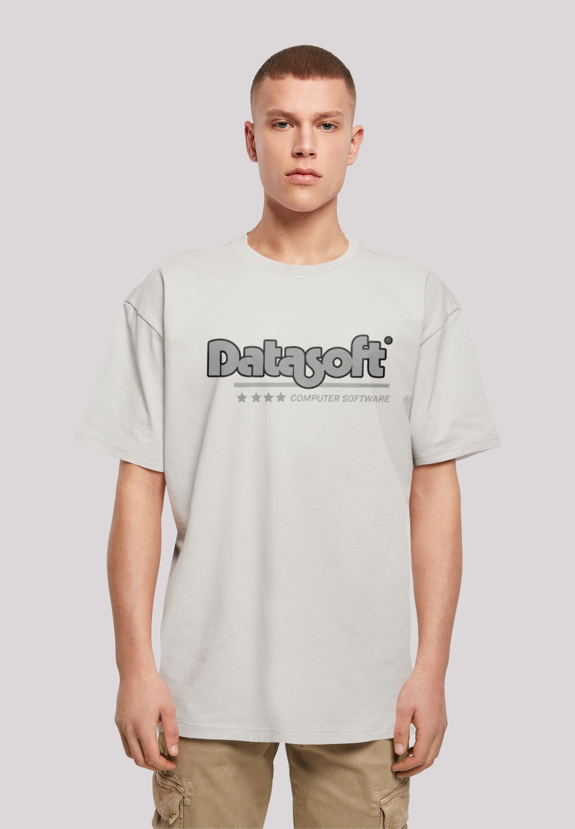 F4NT4STIC T-Shirt "DATASOFT Logo black Retro Gaming SEVENSQUARED", Print