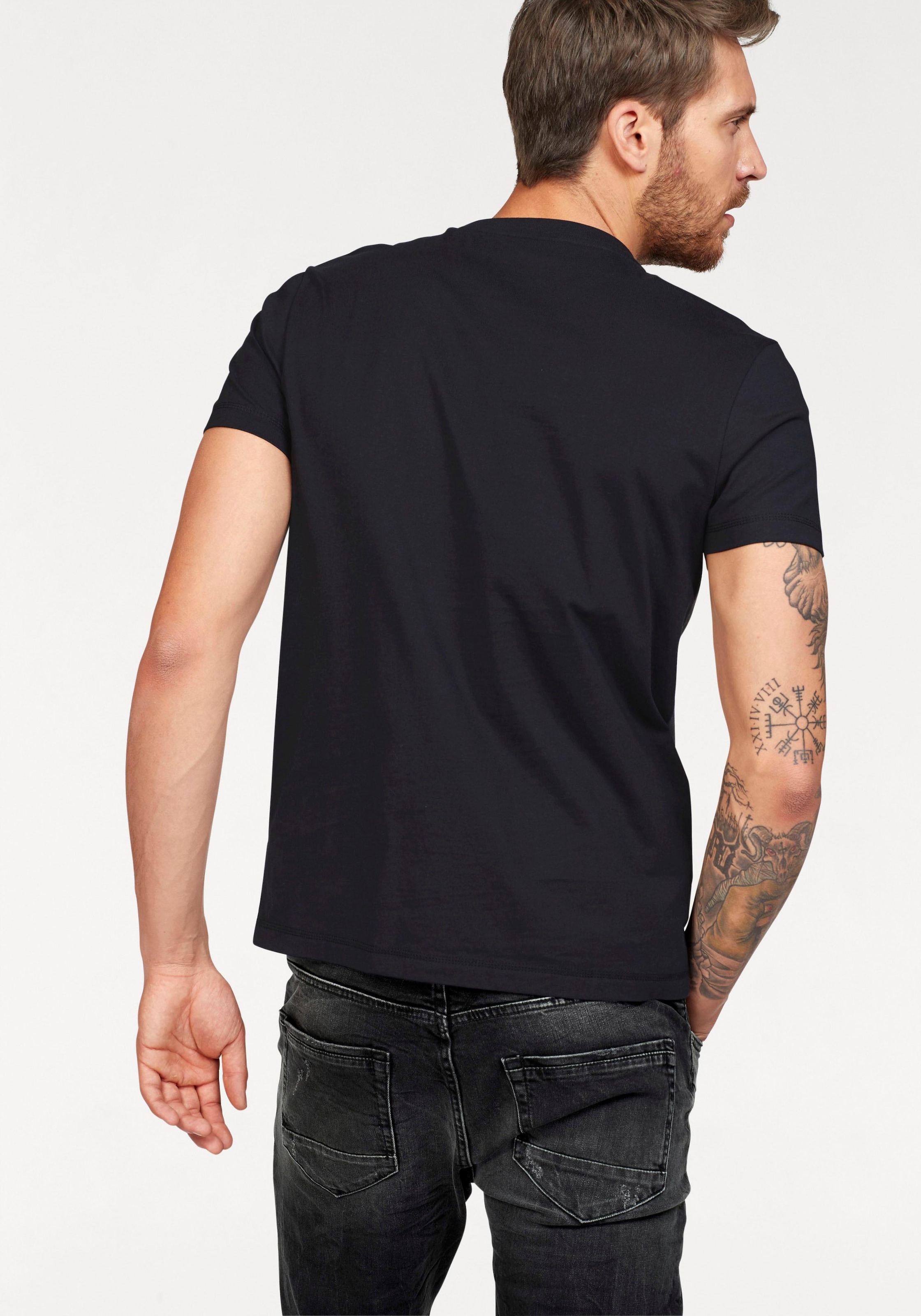 Bruno Banani T-Shirt, kurzärmelig, schmal geschnitten, Casual-Stil, aus Bau günstig online kaufen