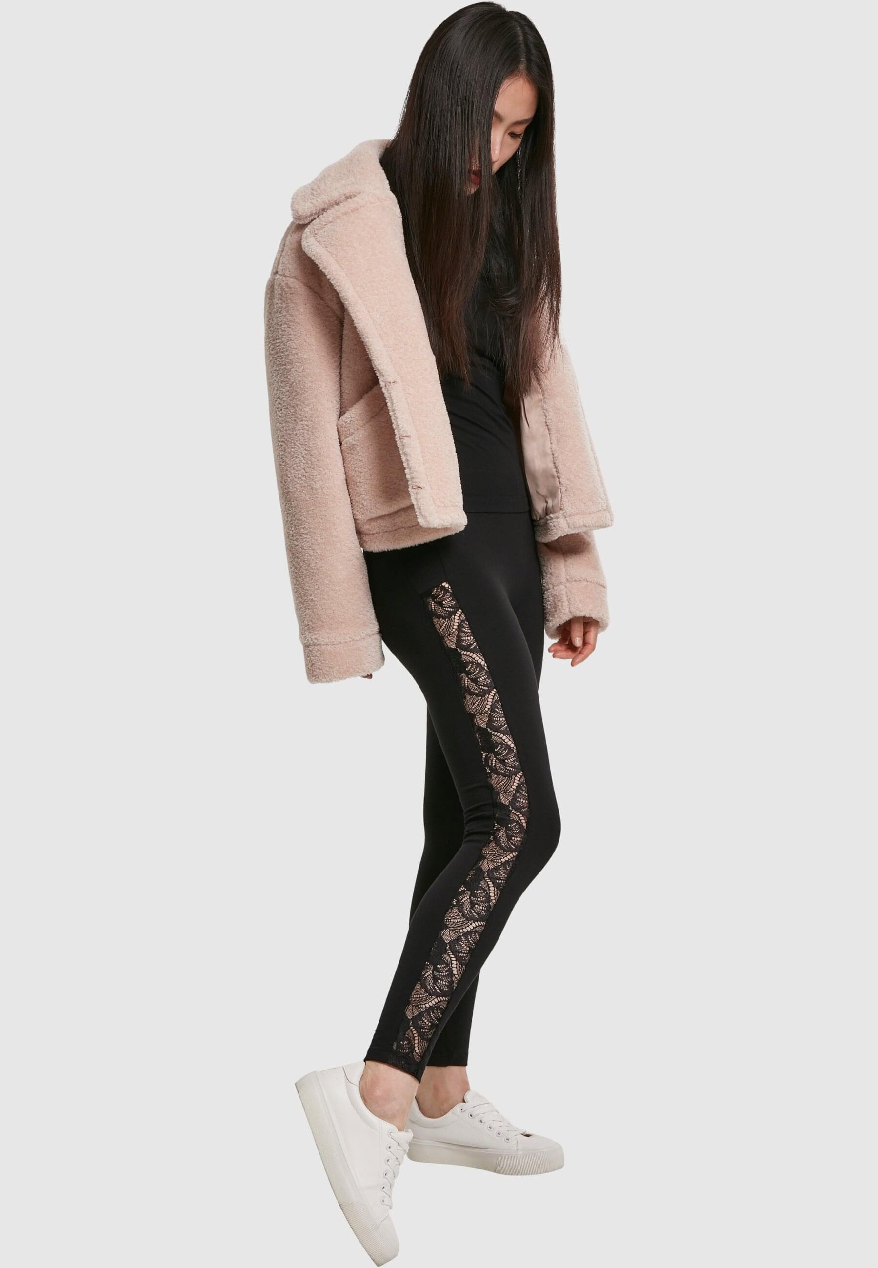 URBAN CLASSICS Leggings »Urban Classics Damen Ladies Lace Striped Leggings«, (1 tlg.)