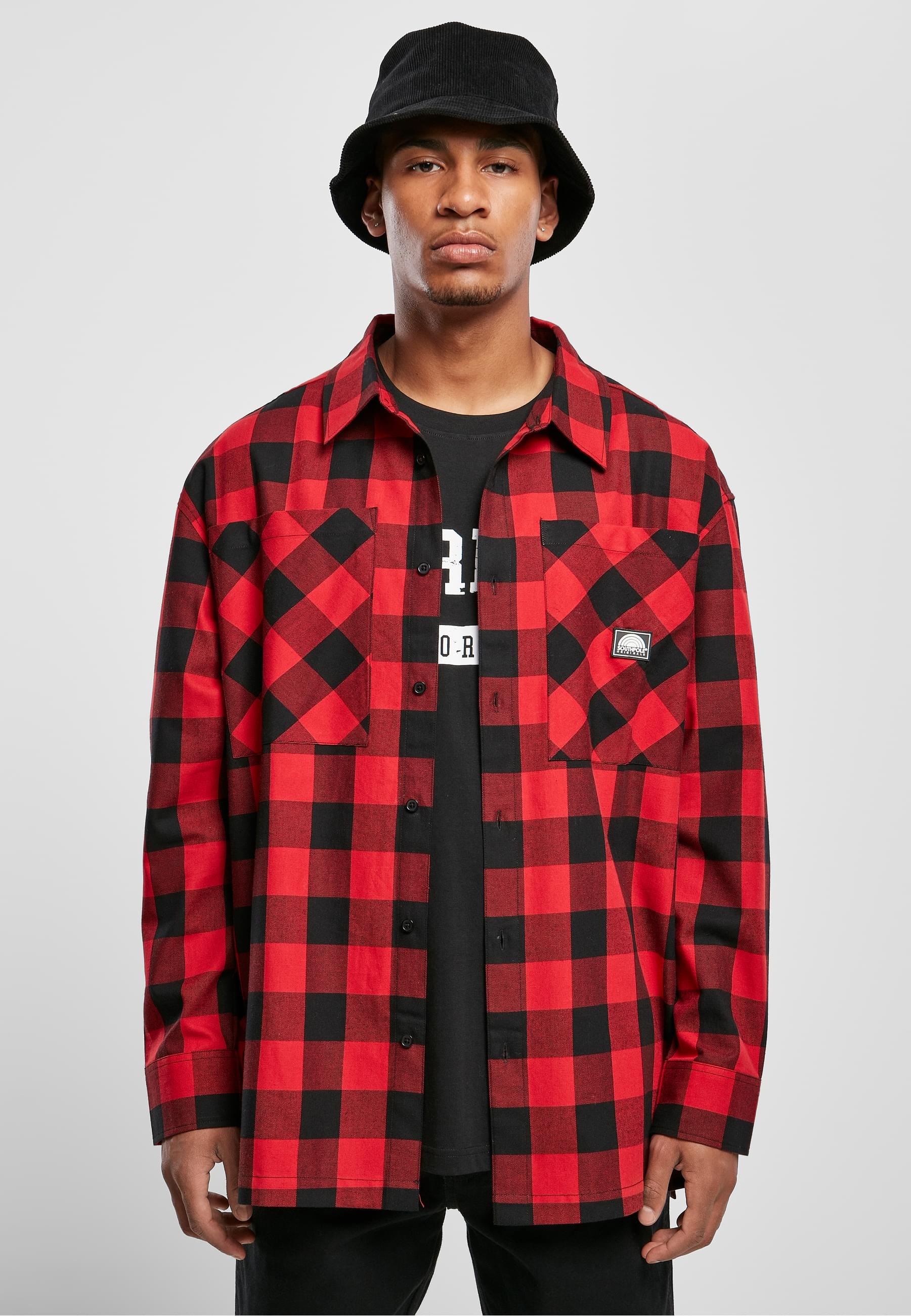 Southpole Langarm-Poloshirt »Southpole Herren Southpole Check Flannel Shirt«, (1 tlg.)
