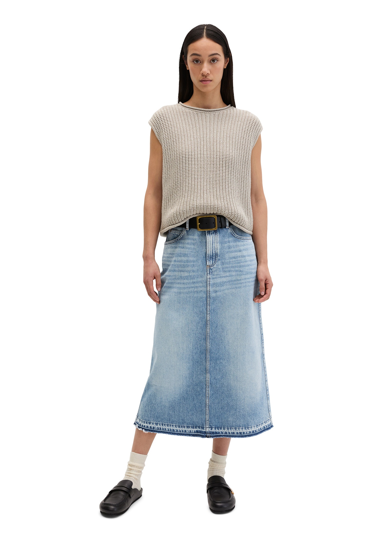 Marc O'Polo Jeansrock »aus Rigid Denim ohne Elasthan«