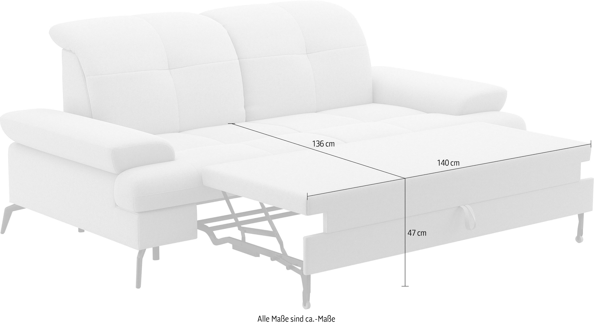 sit&more 2,5-Sitzer »Amica«, inkl Sitztiefenverstellung und Armteilverstellung