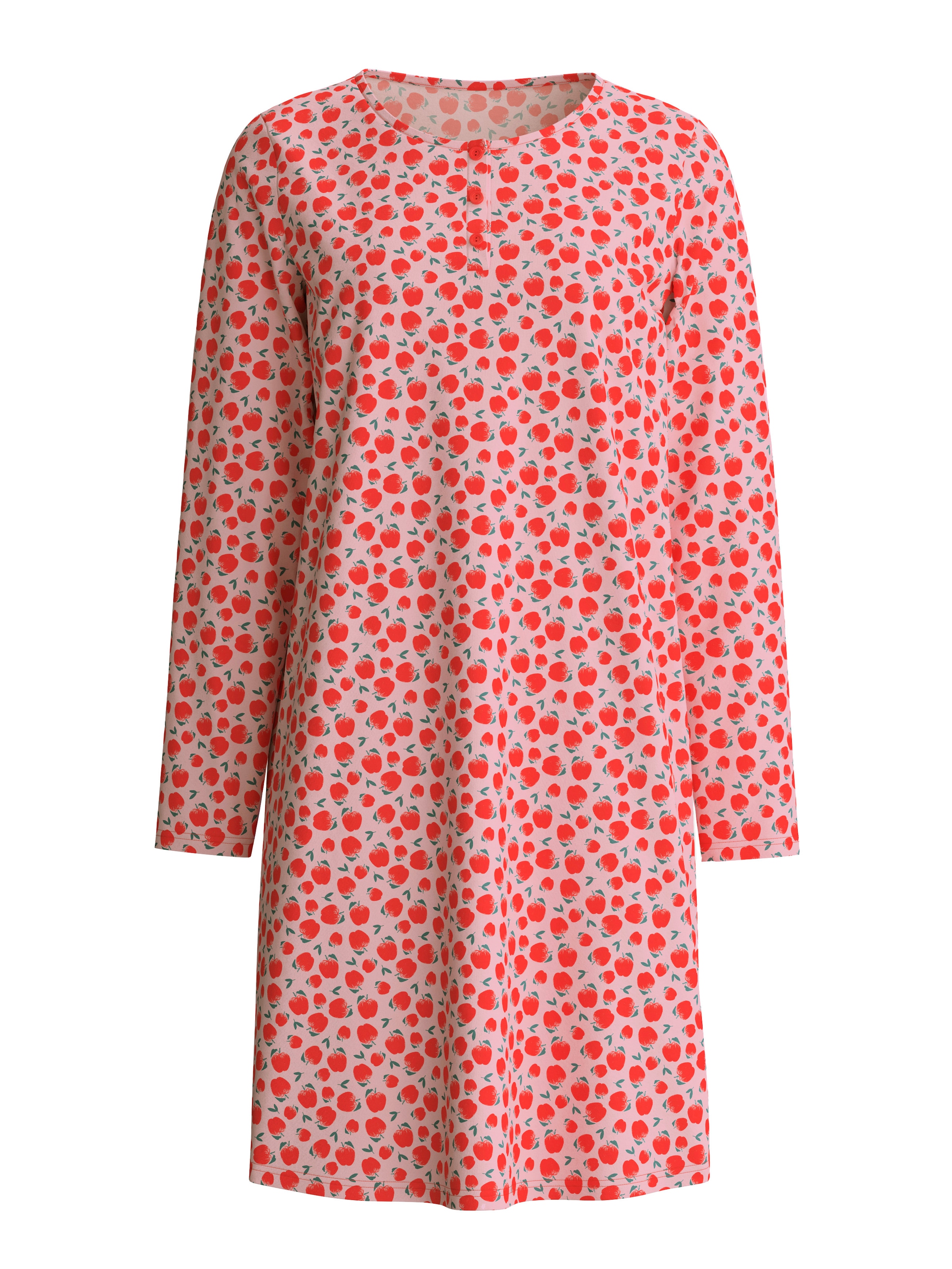 CALIDA Nachthemd »Fruity Dreams« Knopfleiste, Rundhals-Ausschnitt, Langarm, Pure Cotton