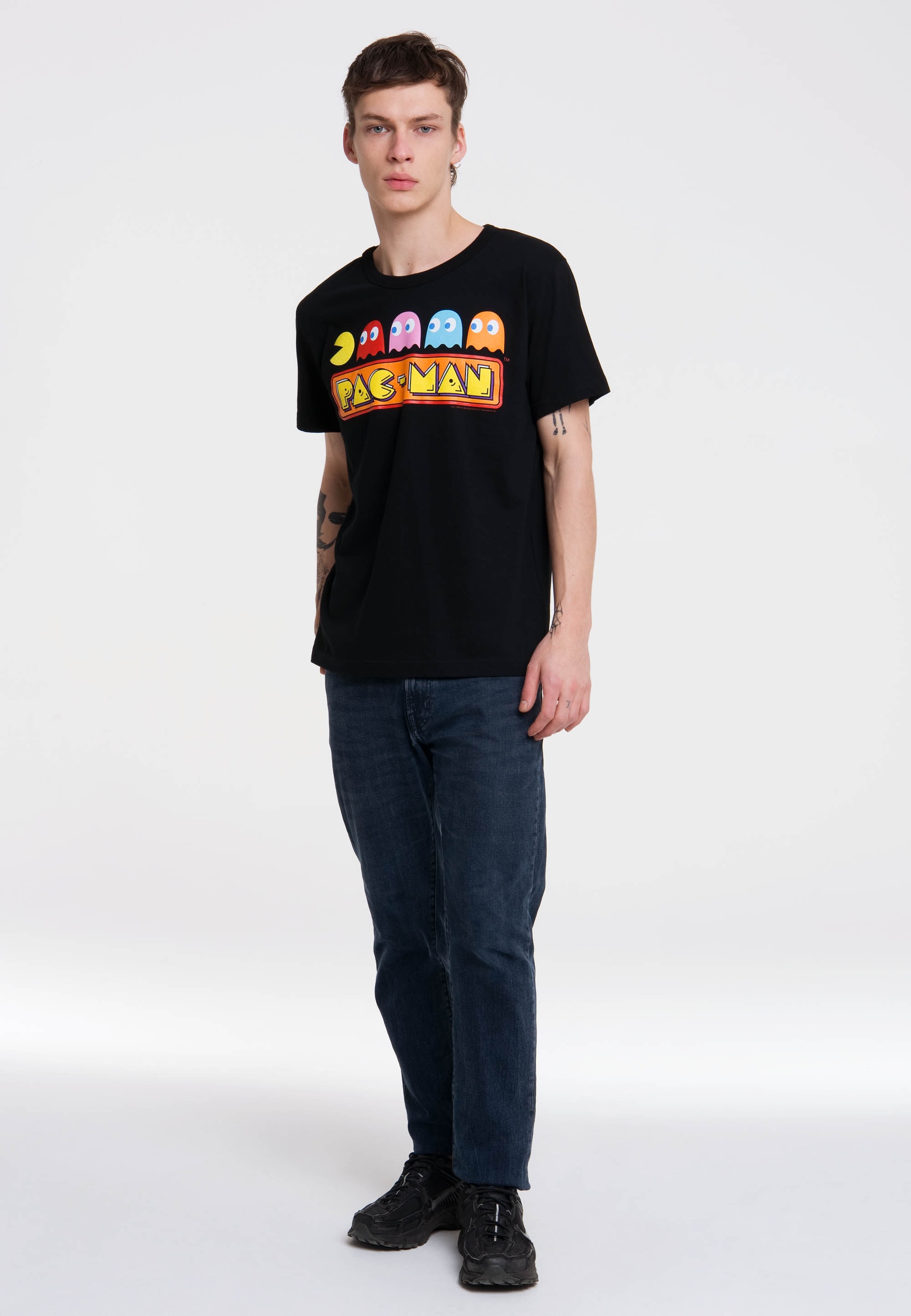 LOGOSHIRT T-Shirt »Pac-Man - Chase«, mit Pac-Man-Print