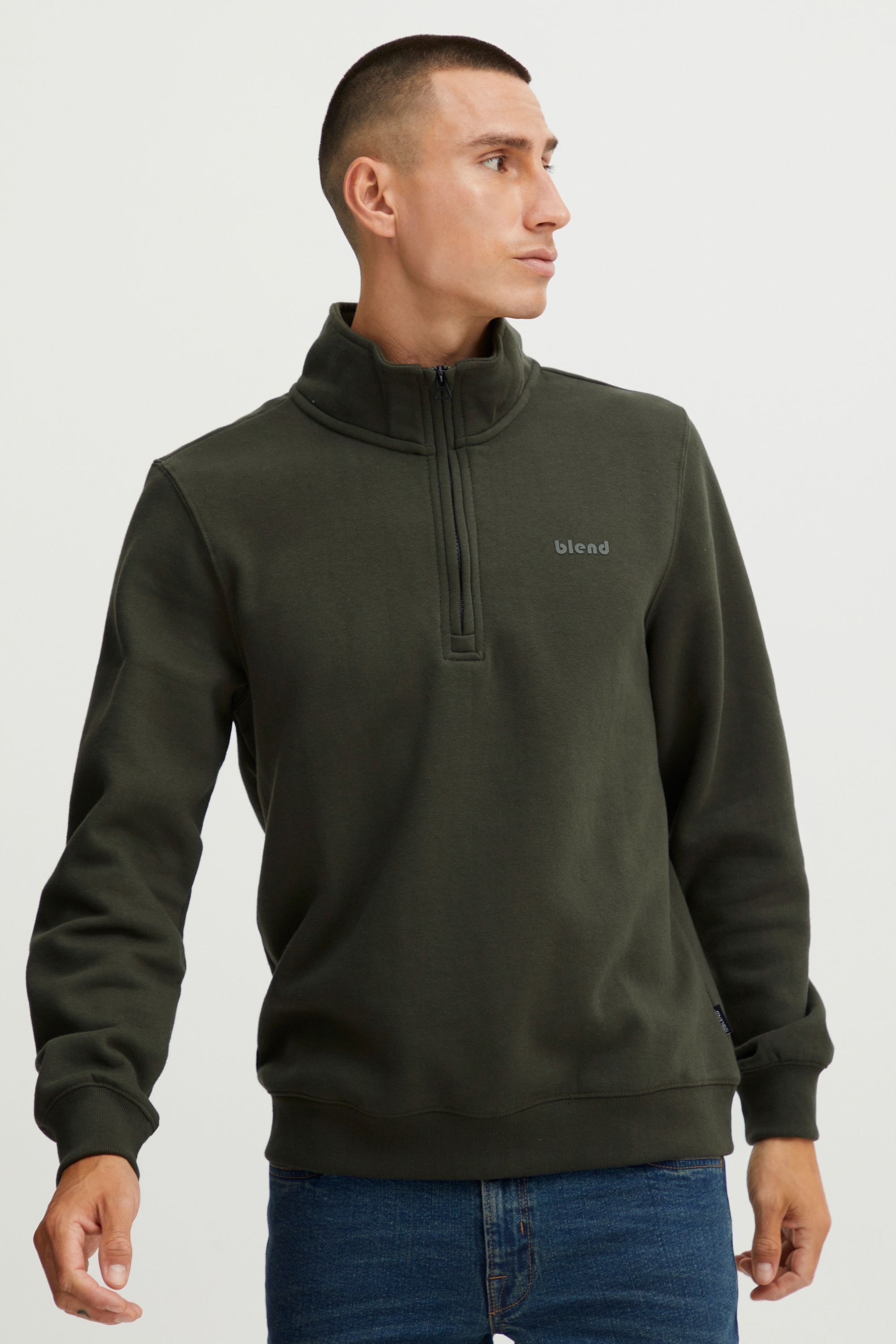 Blend Troyer "BHHalfzip", Stilvoller Sweat-Troyer mit Stehkragen günstig online kaufen