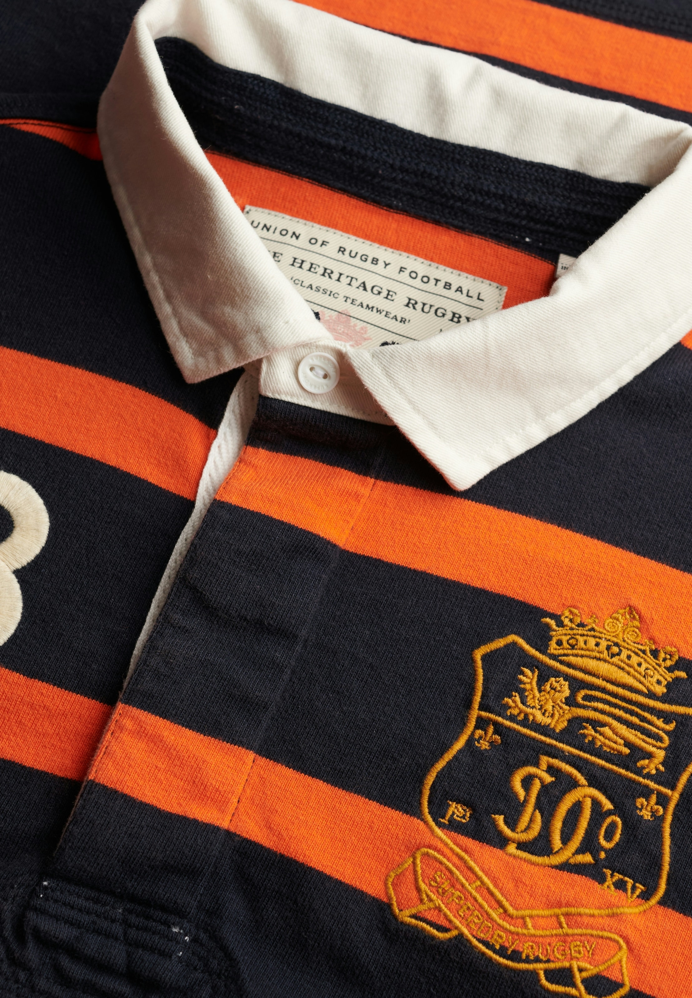 Superdry Langarmshirt »DOUBLE EMBLEM STRIPE RUGBY«