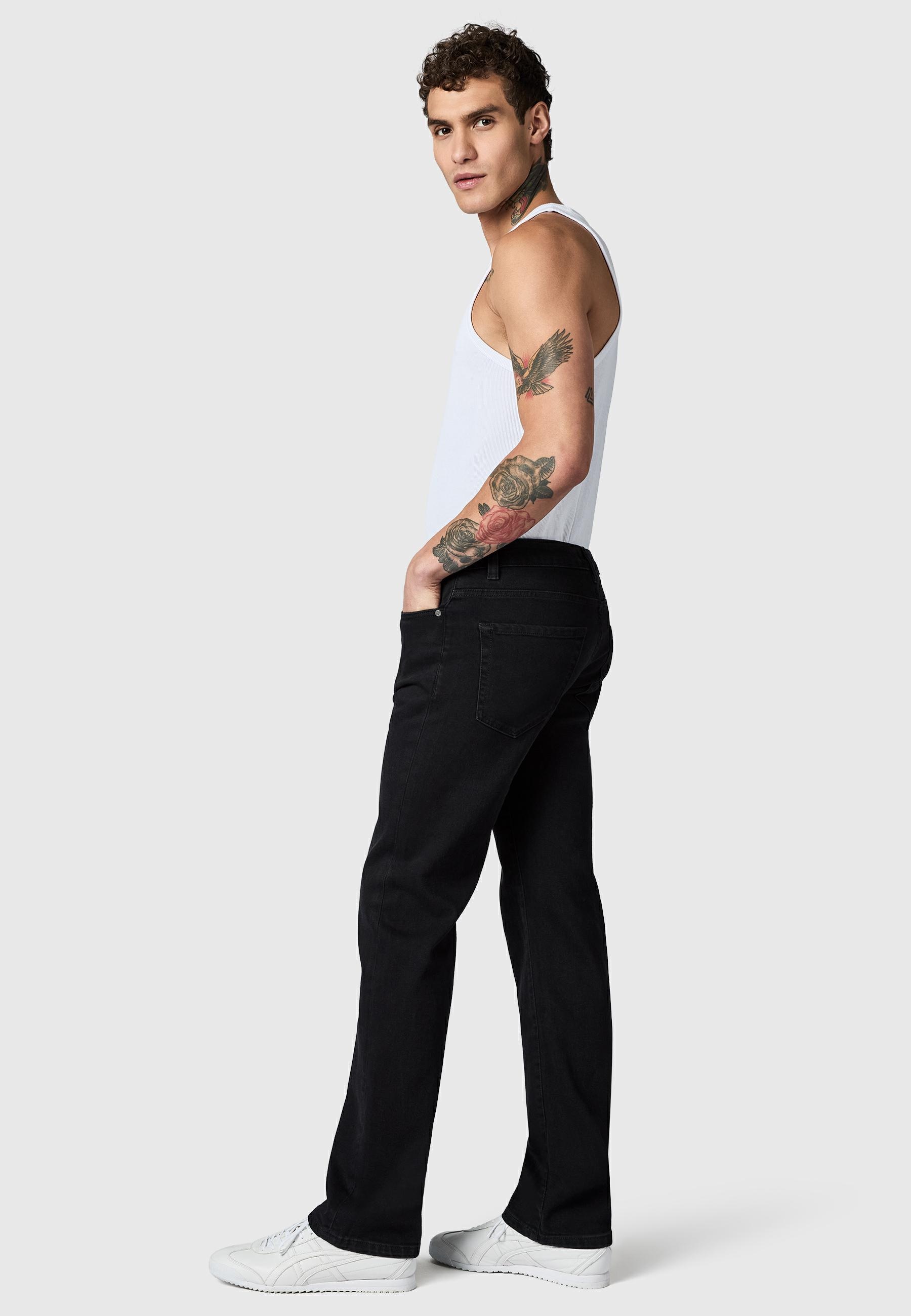 PEAK TIME Straight-Jeans »Orbis« Herren Jeans mit Logoprägung