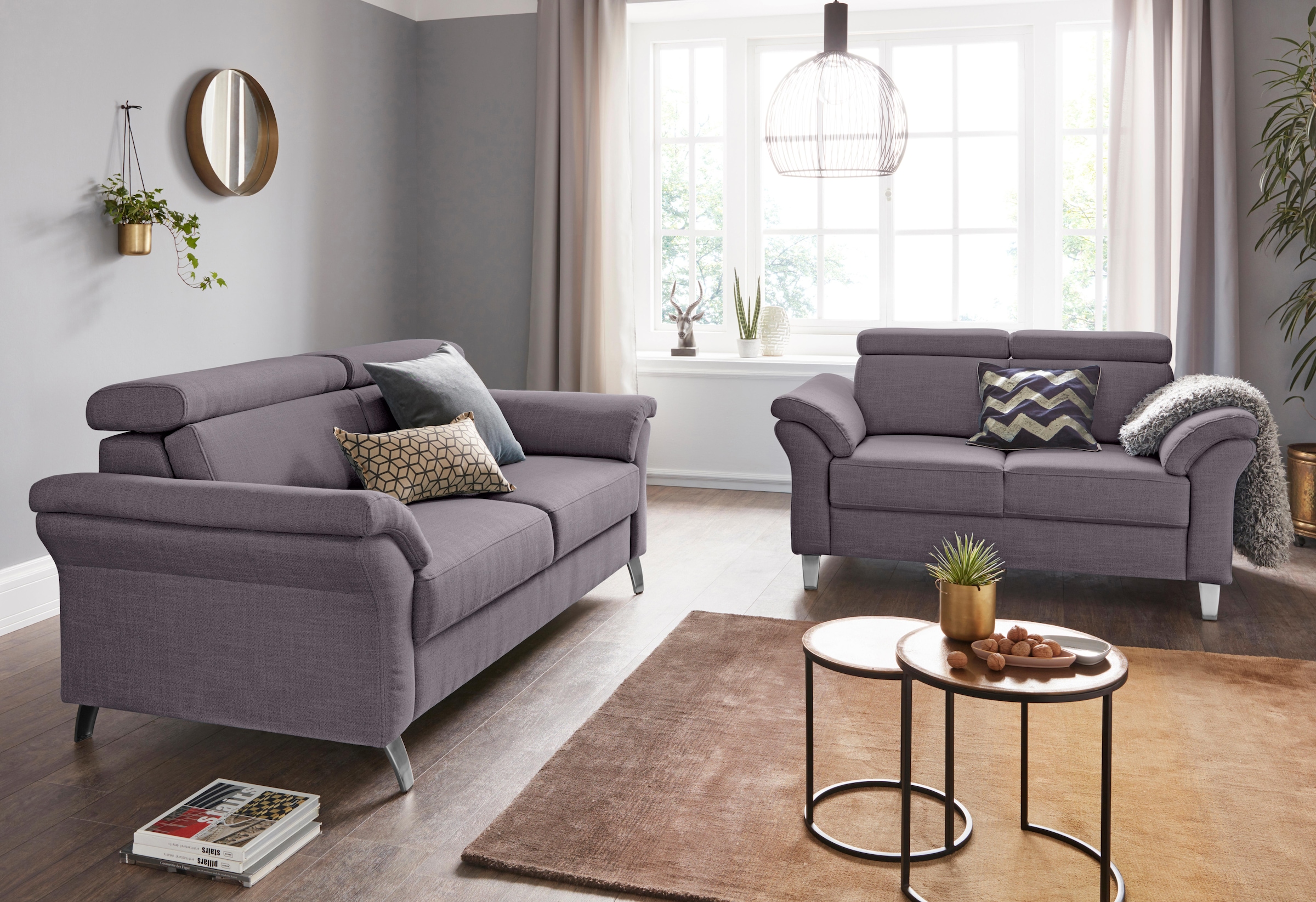 sit&more 2,5-Sitzer »Arngast«, inklusive Federkern und Kopfteilverstellung