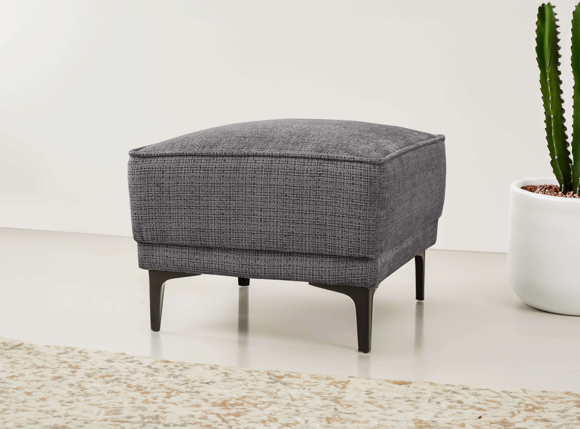 OTTO home Hocker "Oland Chenille Polsterhocker" passend zur Serie OLAND
