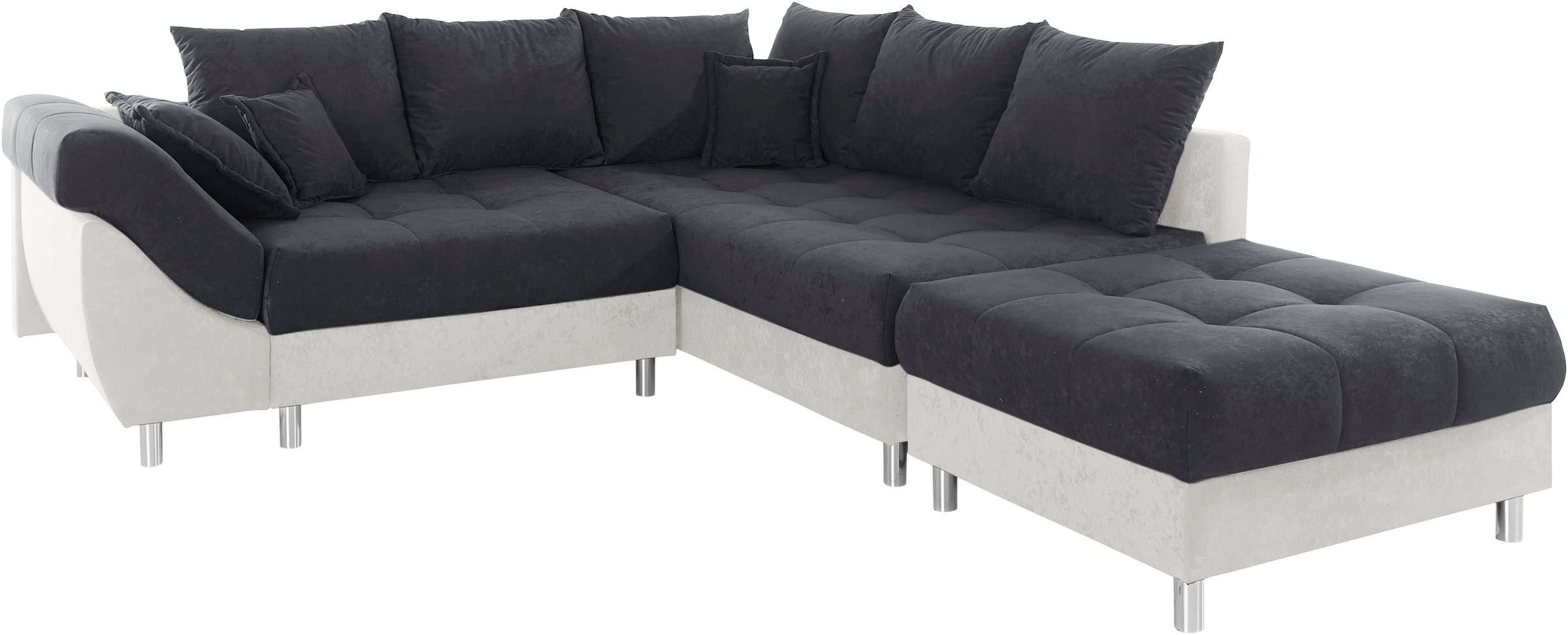 COLLECTION AB Ecksofa »(Spar-Set) Innsbruck L-Form und Hocker«, (Spar-Set), Ecksofa und Hocker, Recamiere links oder rechts montierbar