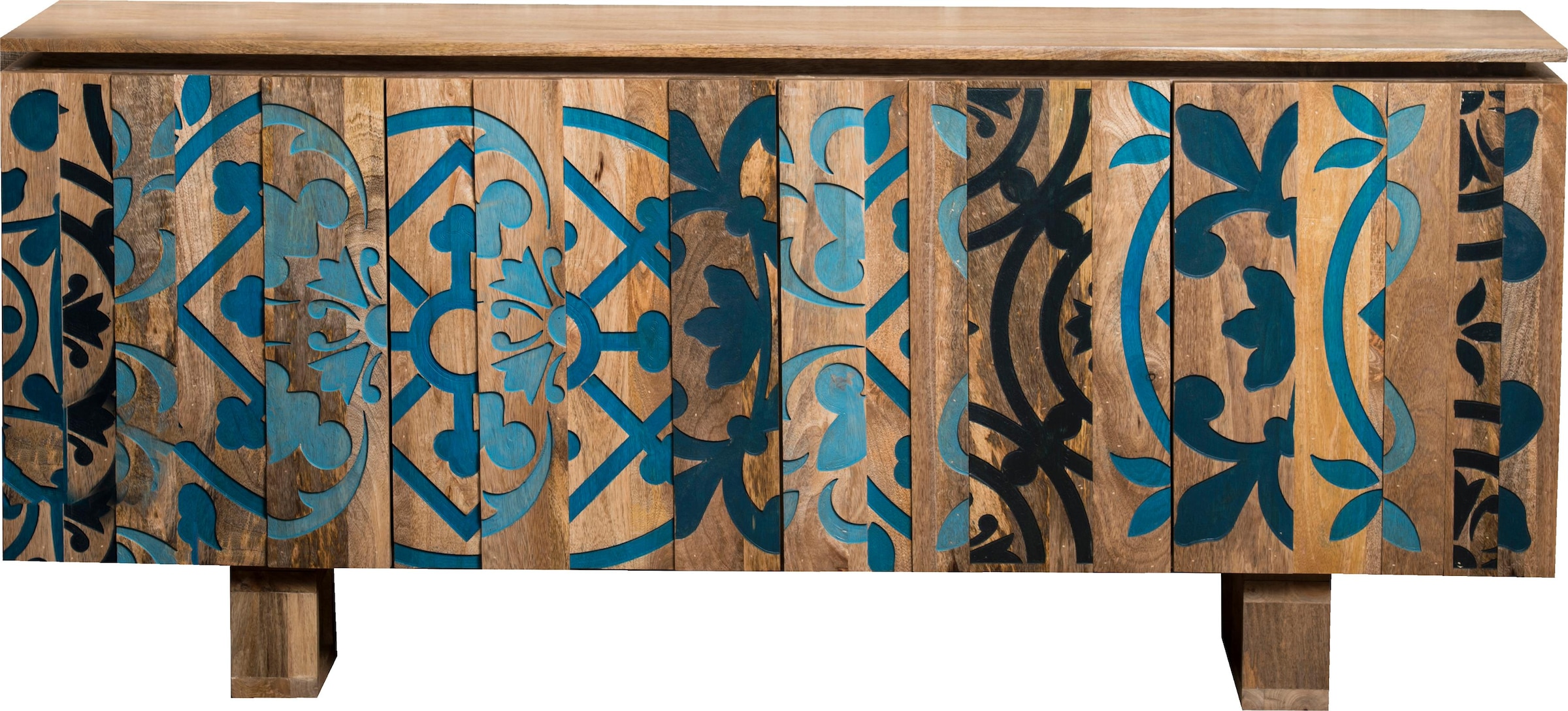 Home affaire Sideboard »Layer«, Kommode mit 4 dekorativen Türen, Breite 177 cm