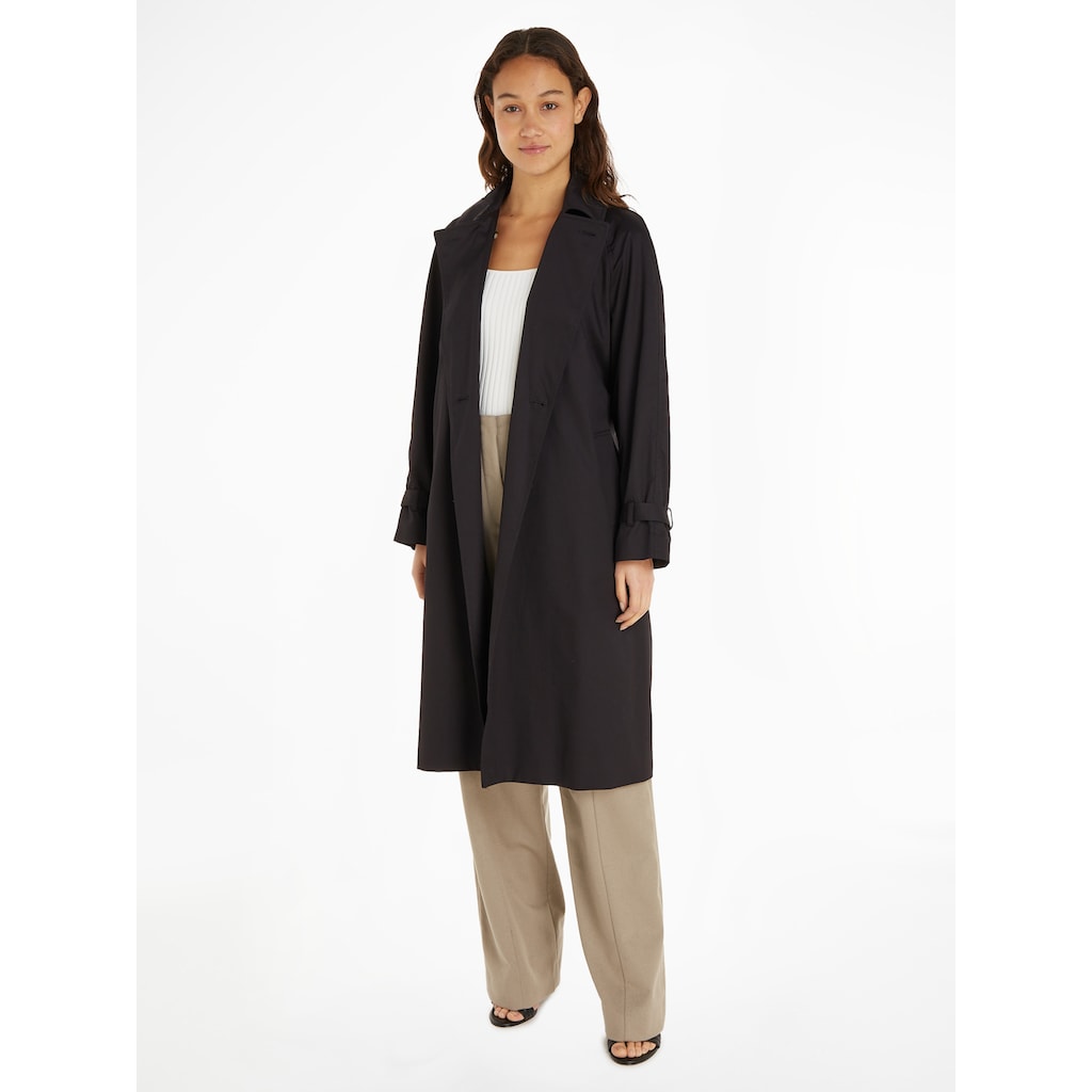 Calvin Klein Outdoorjacke »ESSENTIAL TRENCH COAT«, (Set, 2 St., mit Gürtel)