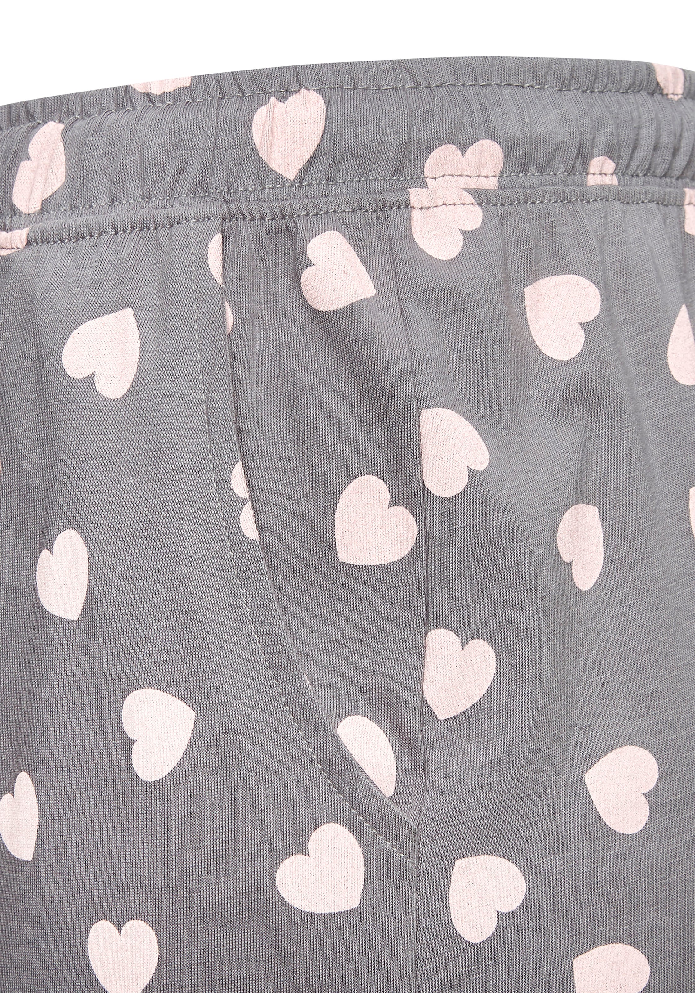 Vivance Dreams Pyjama Spar-Set, 2 Stück, 4 tlg. mit süßem Herzmuster