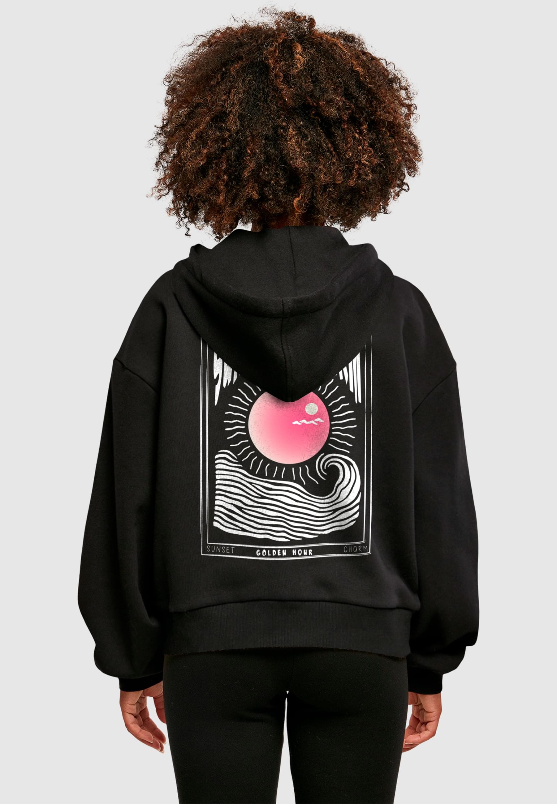 Merchcode Kapuzenpullover »Merchcode Ladies Sunset Charm Oversized Hoody«, (1 tlg.)