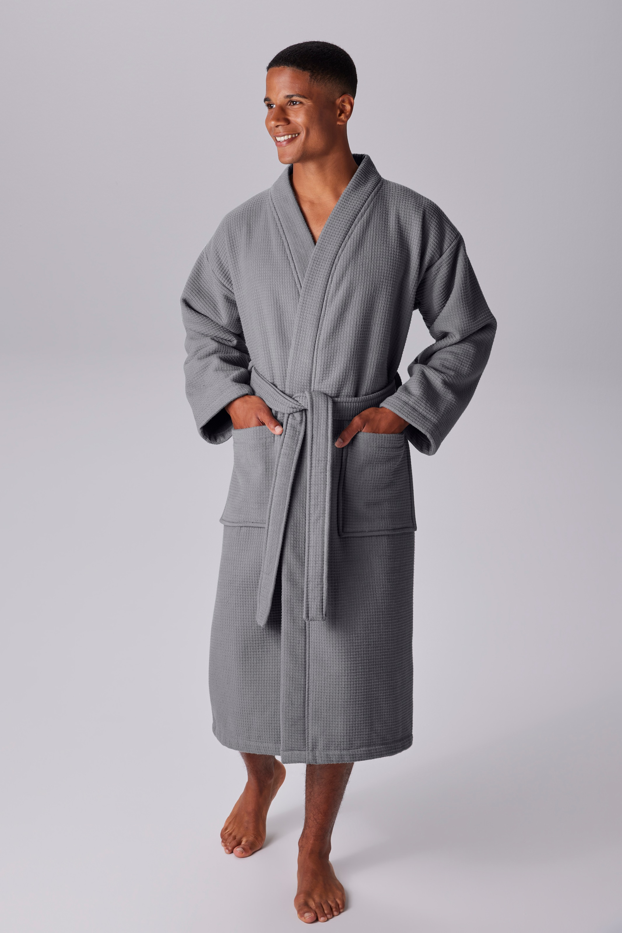 my home Unisex-Bademantel "Merida, Waffelpiqué, Premium Qualität, 500 g/m², günstig online kaufen