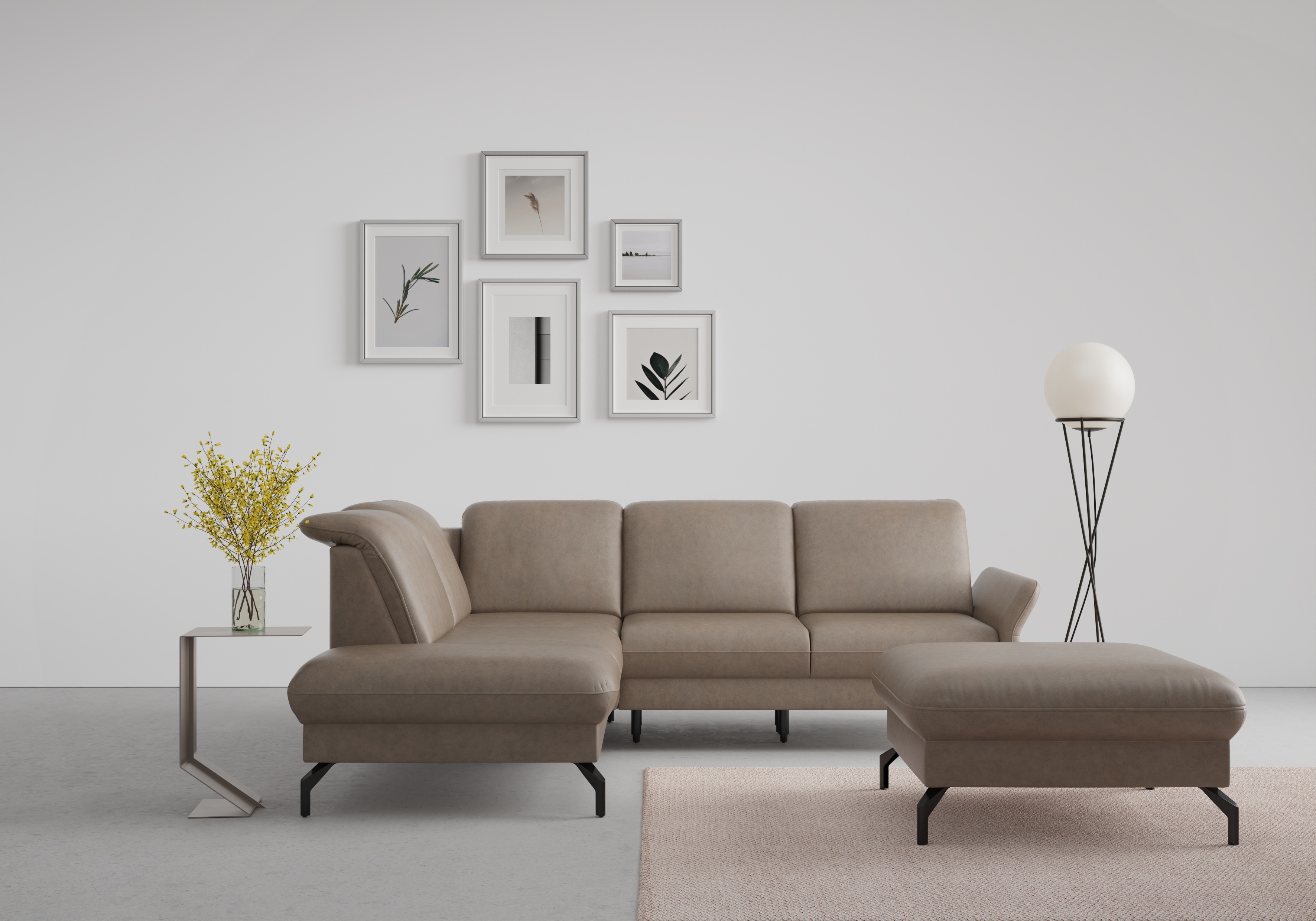 sit&more Ecksofa "Fashion L-Form" wahlweise mit Kopfteilverstellung und Vorziehsitz, motorisch
