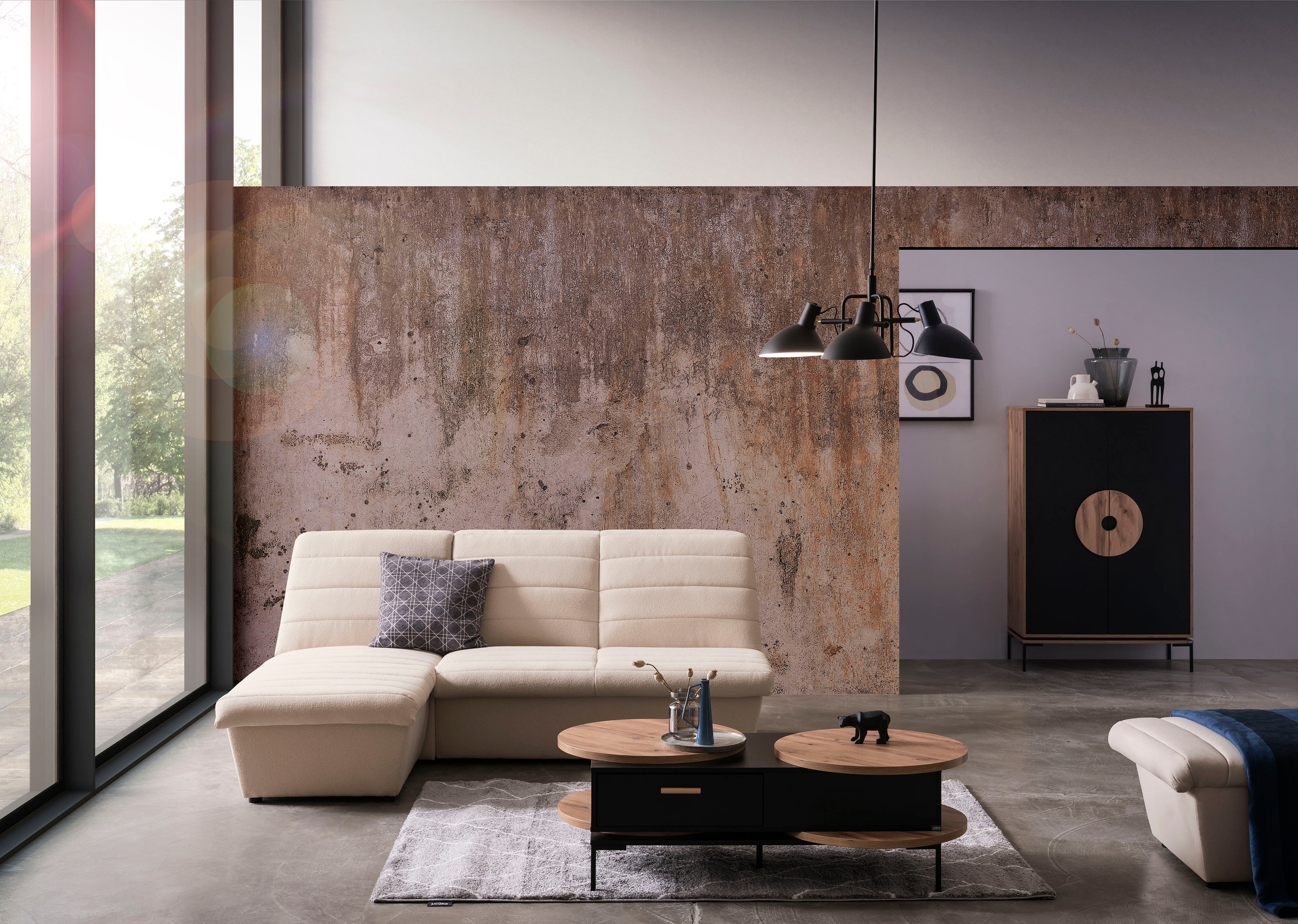 LOOKS by Wolfgang Joop Ecksofa »LOOKS VIII L-Form«, Quersteppung, ohne Armlehnen, in zwei verschiedenen Größen