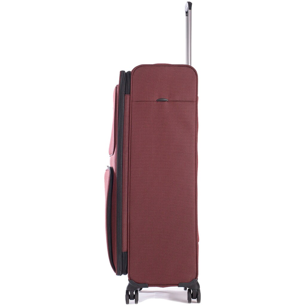 Stratic Weichgepäck-Trolley »Bendigo Light + L, redwine«, 4 Rollen