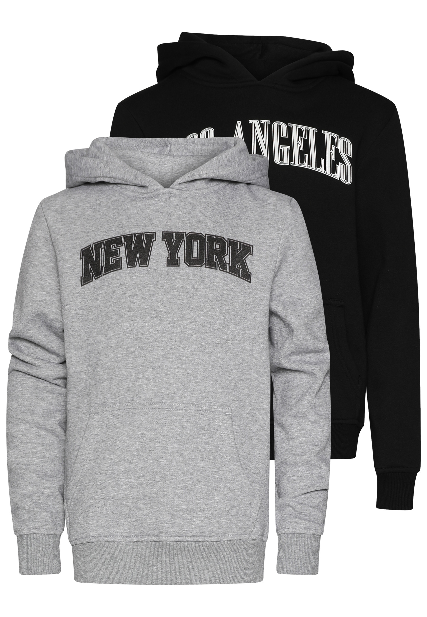 URBAN CLASSICS 1100000002199 "Urban Classics Hoody 2 Pack - langarm - Los Angeles & New York", 1 Stk.