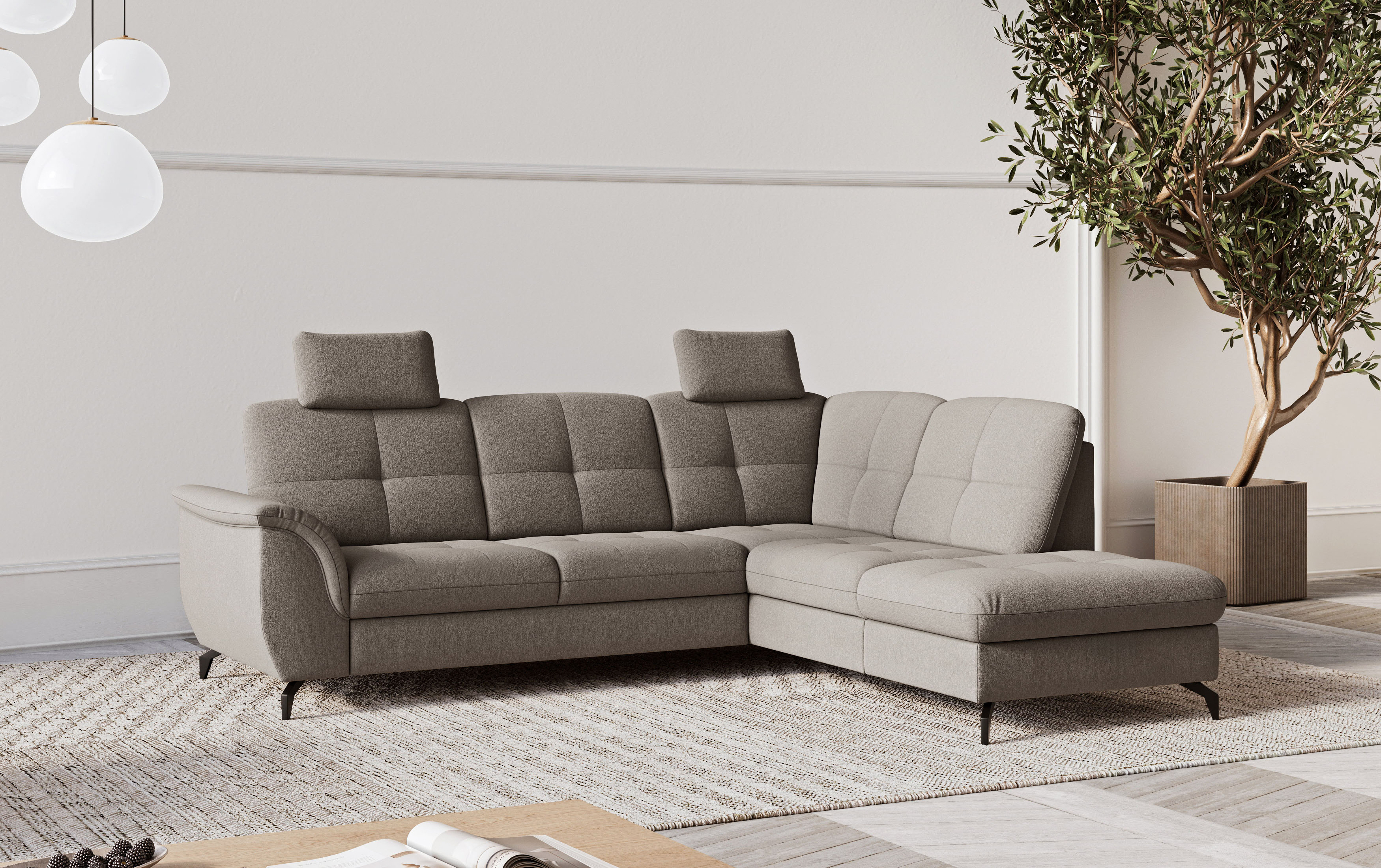 sit&more Ecksofa "Zora" wahlweise mit Schlaffunktion und Bettkasten